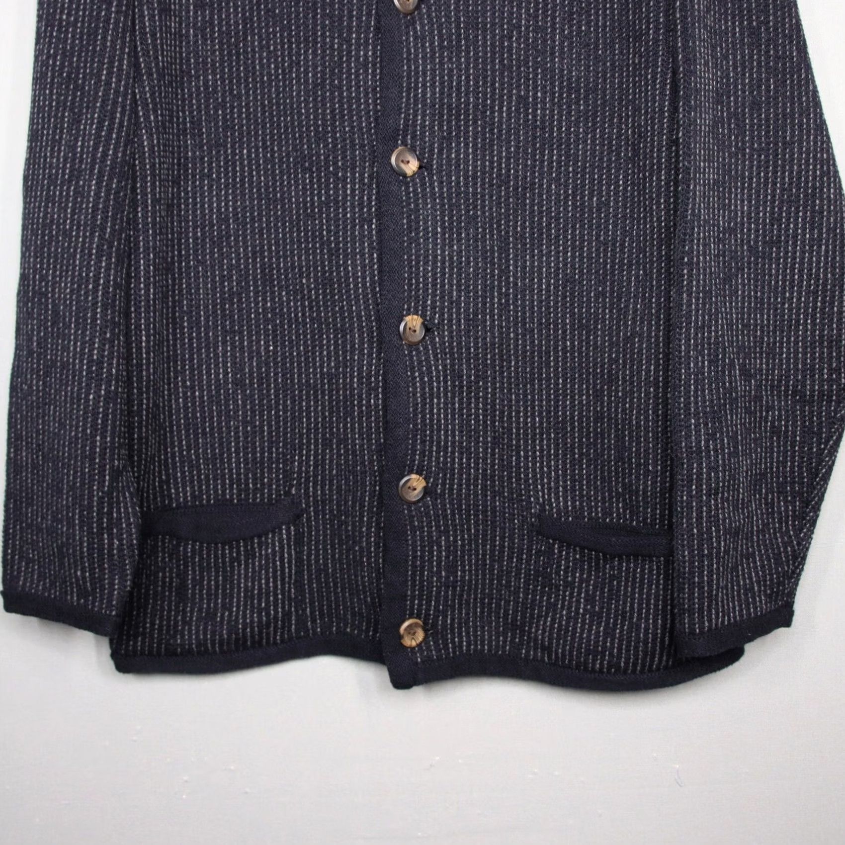 Brixton Brixton Powell Cardigan Sweater Mens XXL Navy Blue Knit Button Front Pockets Striped Casual Vintage-Style Knitwear Size US XXL / EU 58 / 5 - 3 Thumbnail