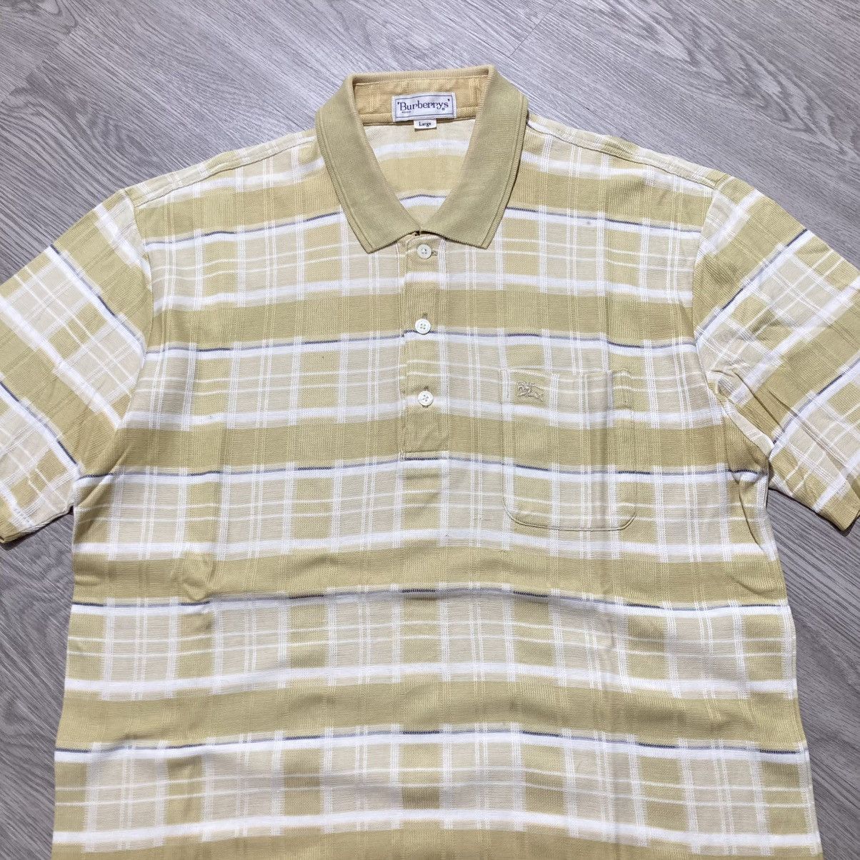 Burberry 1990s Vintage Burberrys Nova Check Pocket Polo Tshirt Luxury Size US L / EU 52-54 / 3 - 2 Thumbnail