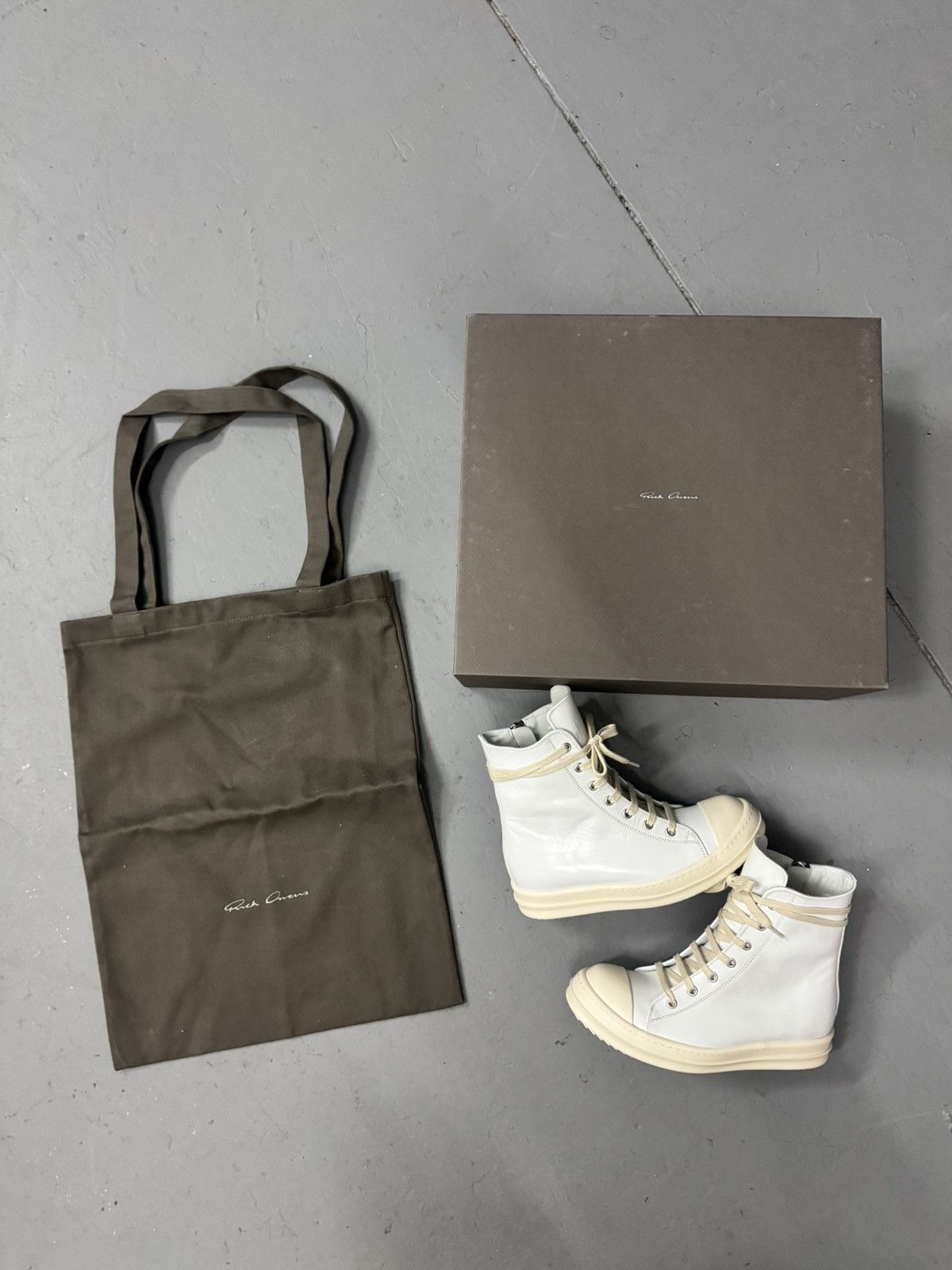 Rick Owens Rick Owens Hollywood Scarpe In Pelle Sneaker High Size US 7 / IT 37 - 3 Thumbnail