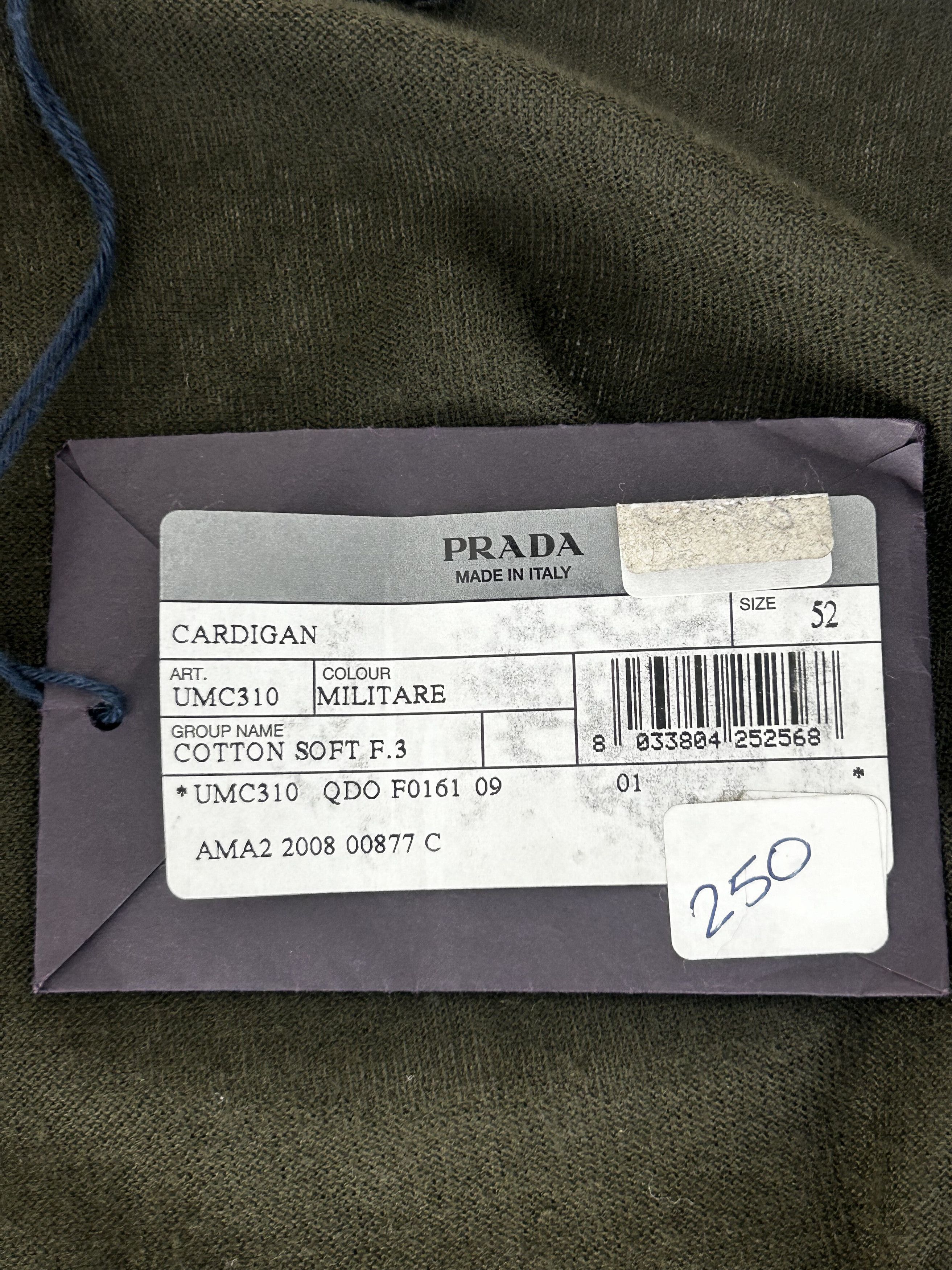 Prada PRADA GREEN COTTON CARDIGAN size 52 Size US L / EU 52-54 / 3 - 4 Thumbnail