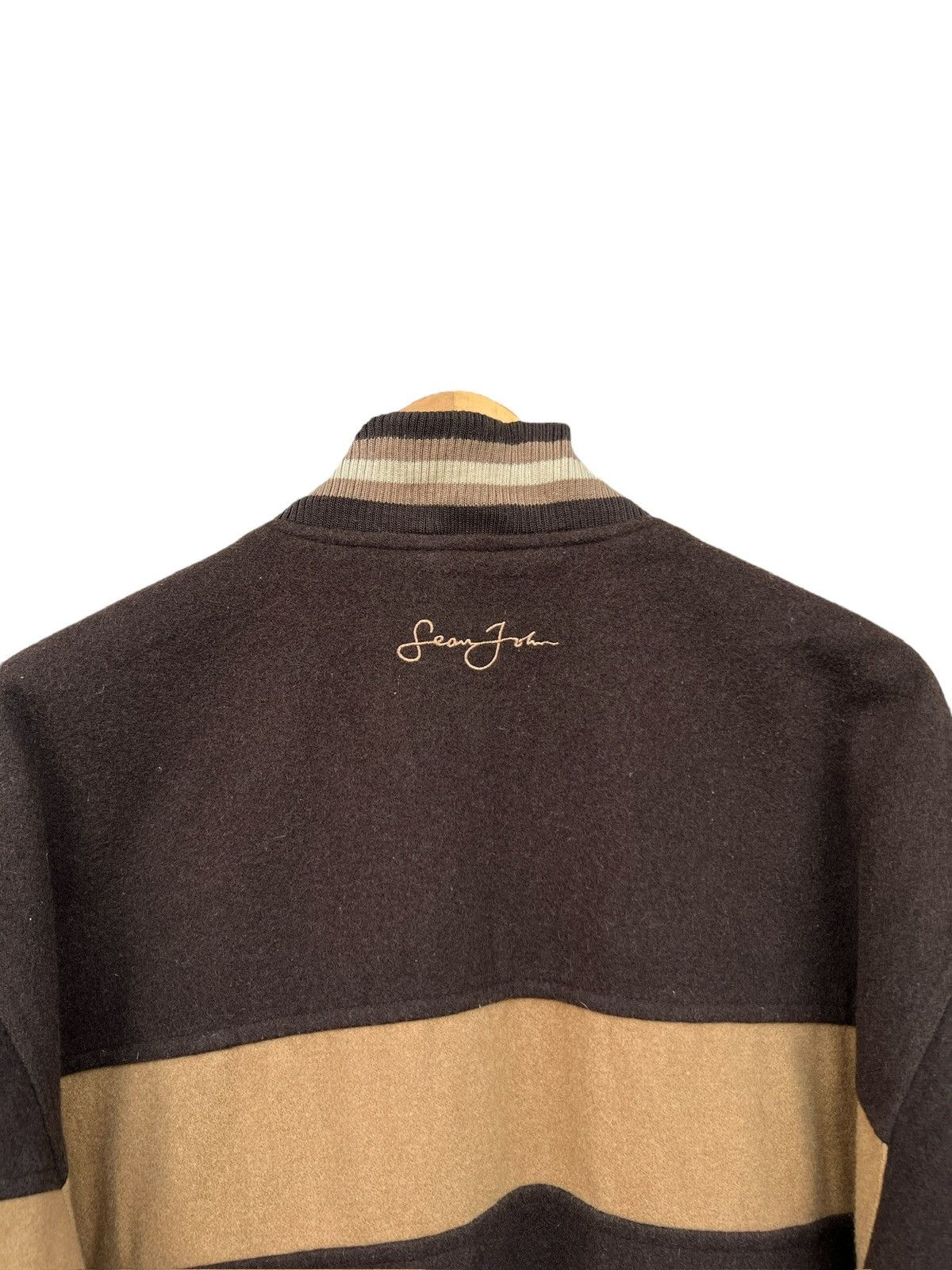 Sean John Sean John Baggy Boxy 3XL Oversized Brown Varsity Jacket Size US XXL / EU 58 / 5 - 4 Thumbnail