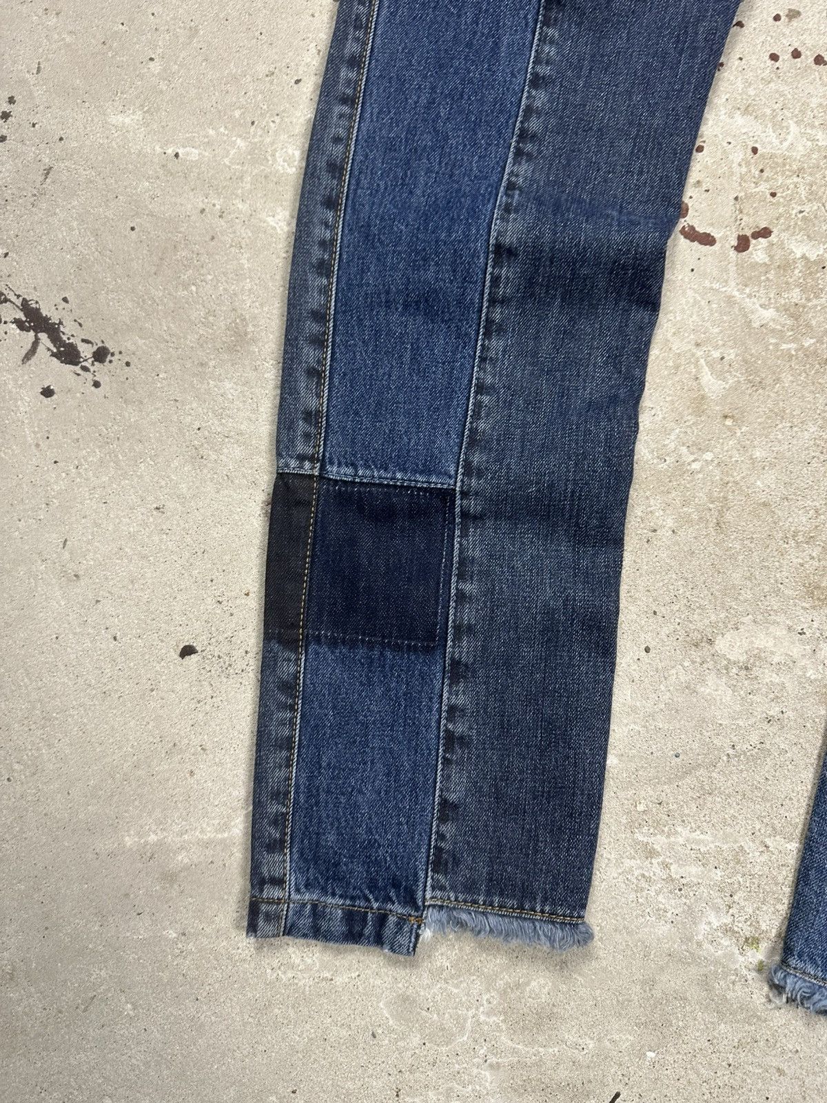 McQ Alexander McQueen Alexander McQueen MCQ Patchwork Jeans Denim Pants Size US 29 - 4 Thumbnail