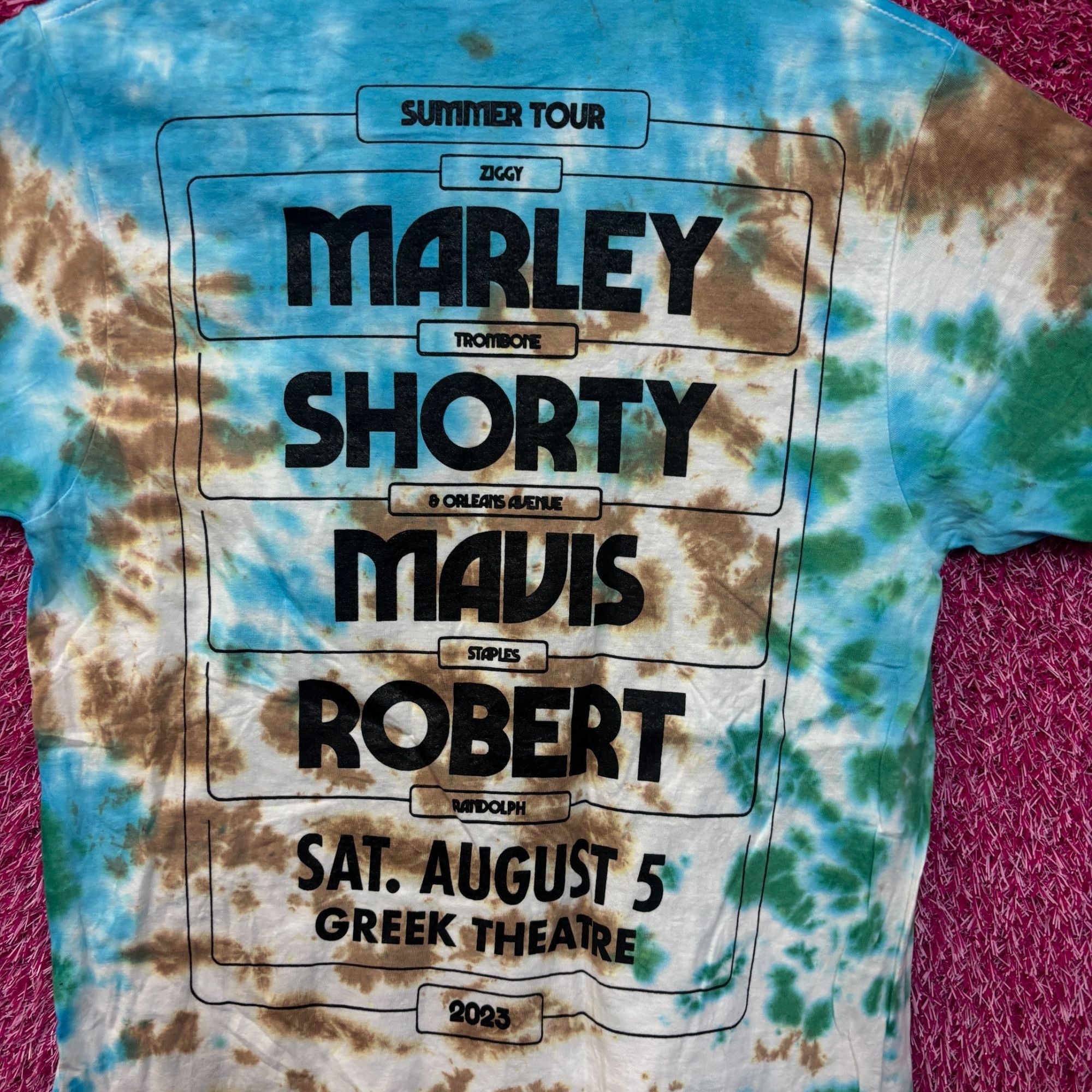 Band Tees Ziggy Marley 2023 Summer Tour at the Greek Reggae Tie Dye Sm Size US S / EU 44-46 / 1 - 4 Thumbnail