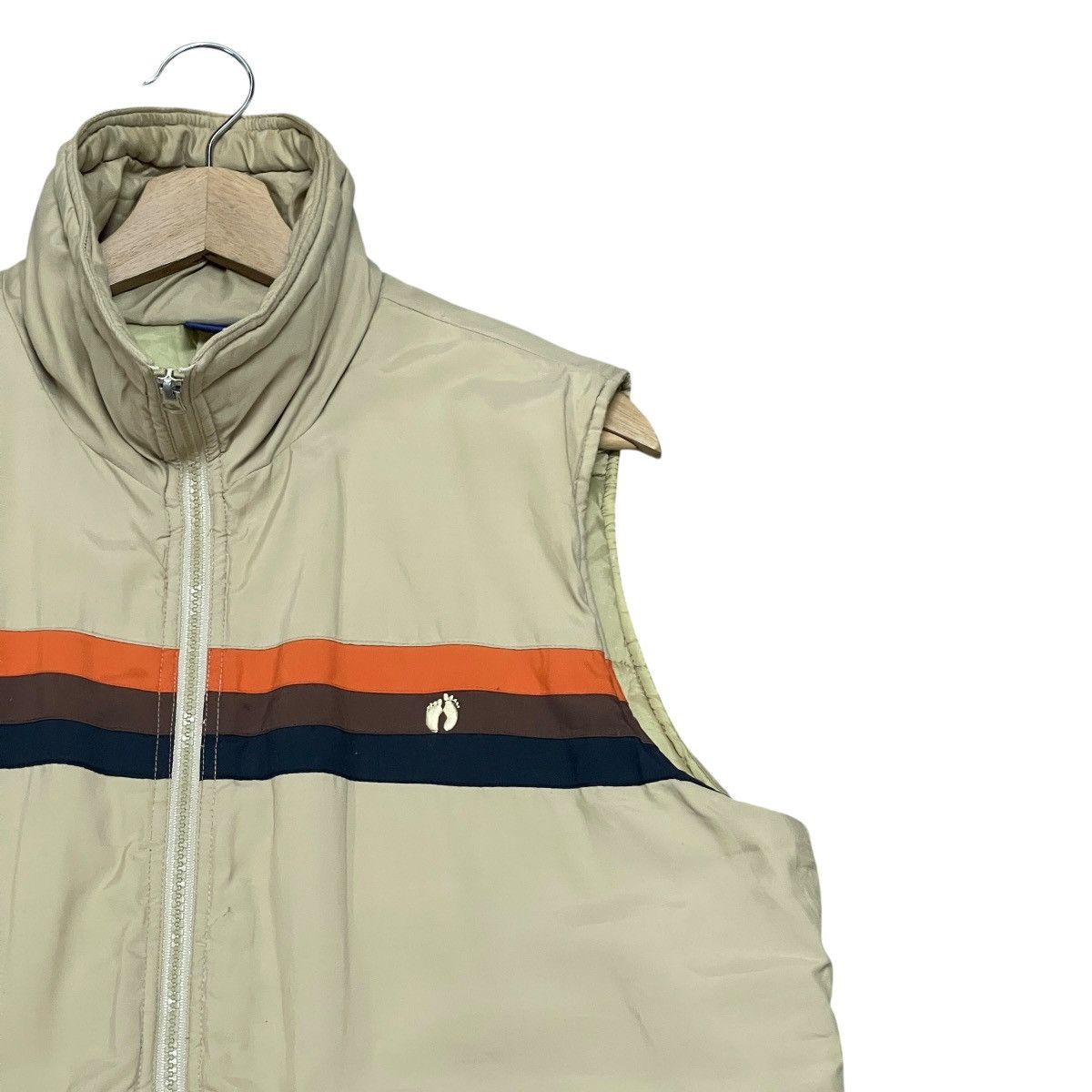 Hang Ten Vintage 70s Hang Ten Retro Beige Puffer Down Vest Size US L / EU 52-54 / 3 - 2 Thumbnail