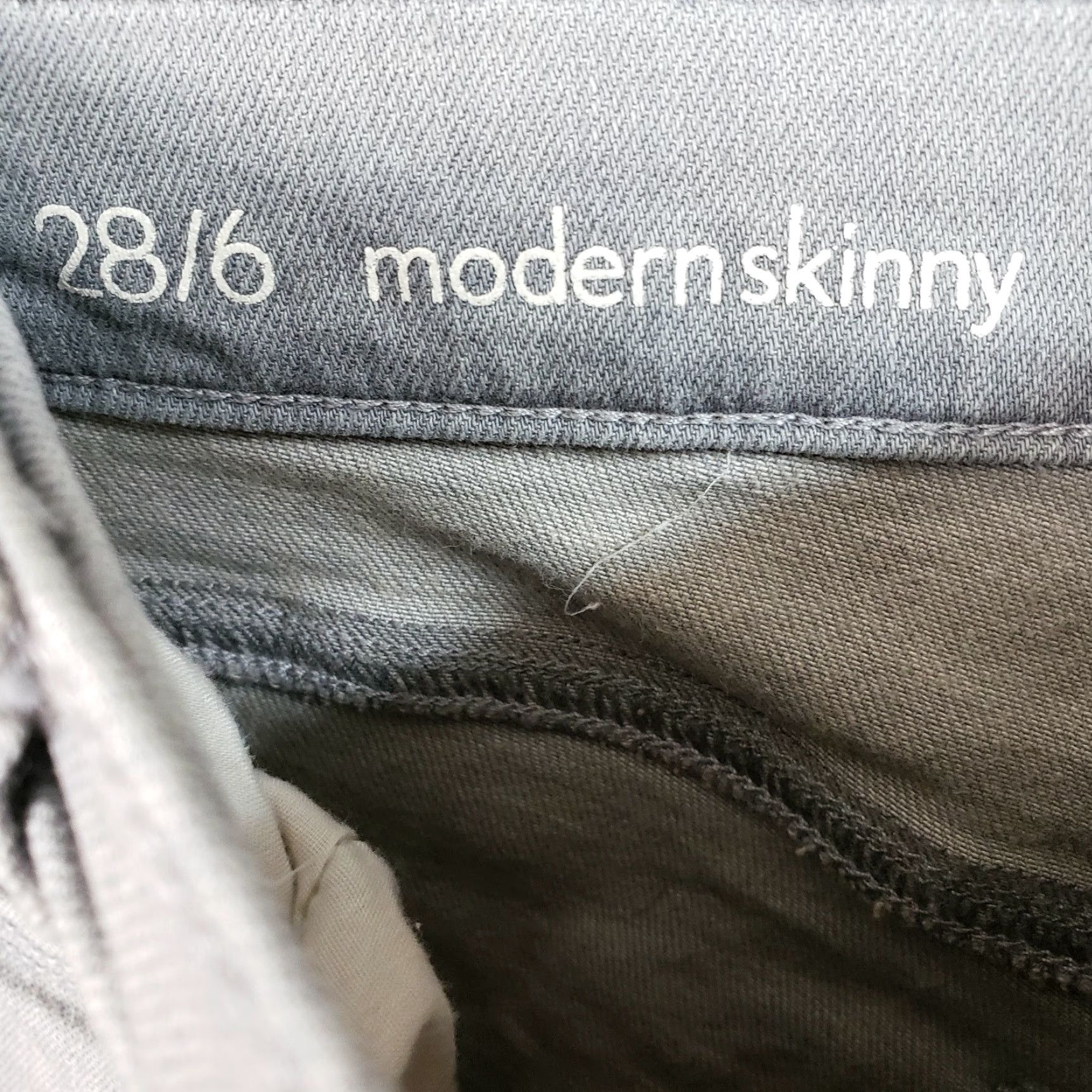 Loft VINTAGE Ann Taylor LOFT Womens Modern Skinny Jeans Sz 6 Solid Gray Low Rise Size 28" / US 6 / IT 42 - 7 Thumbnail