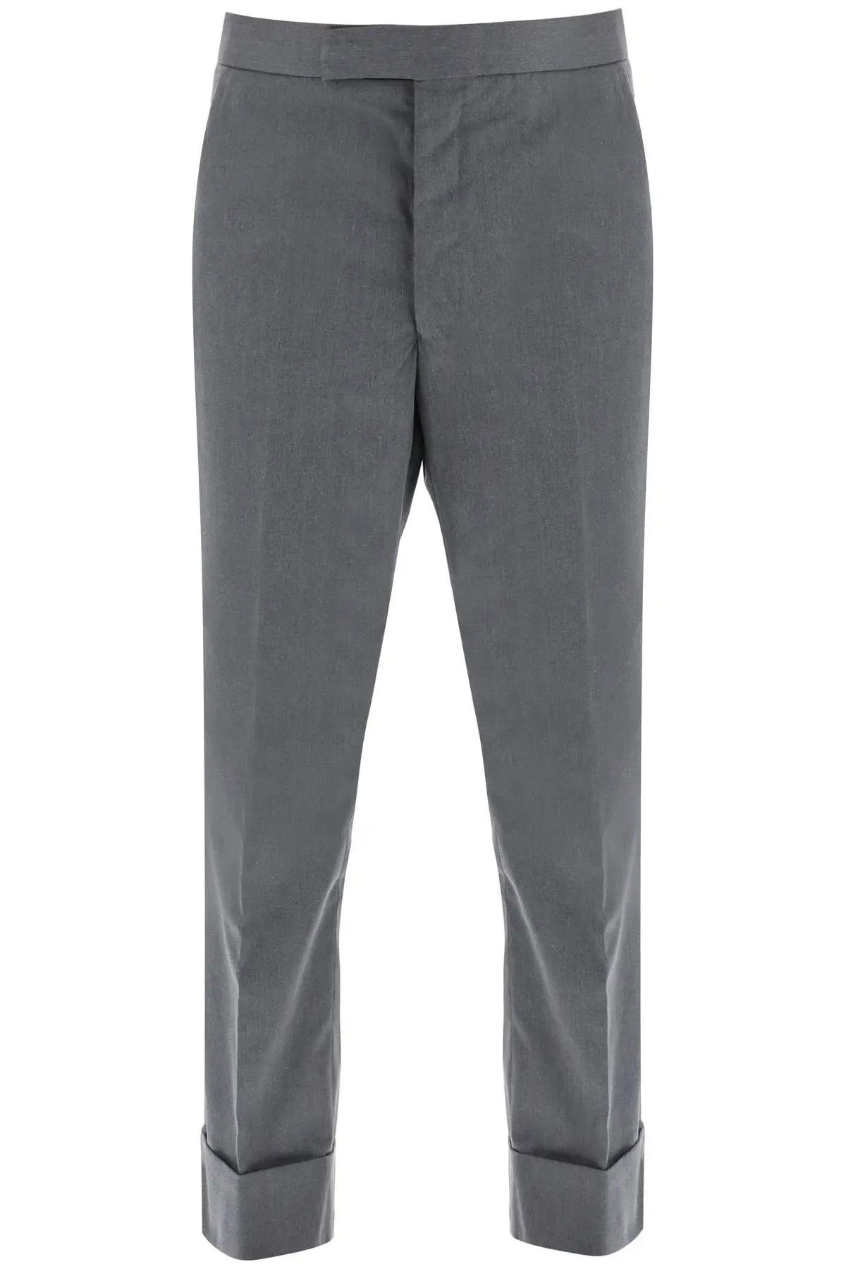 image of Thom Browne O1S22I1N0324 Cotton Cropped Tailoring Pant In Grey, Men's (Size 30)