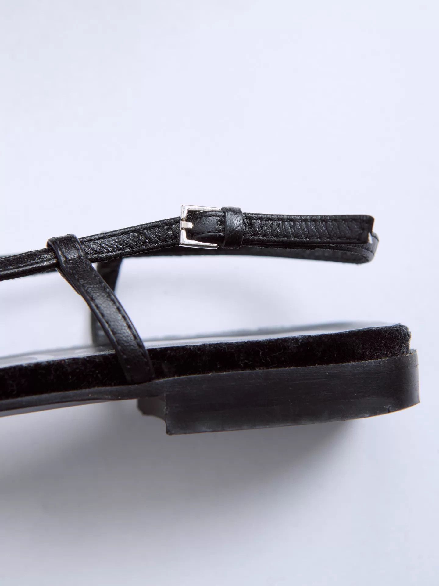 Gucci GUCCI Black Velvet Square Toe Buckle Flat Vintage 37 Size US 6.5 / IT 36.5 - 6 Thumbnail