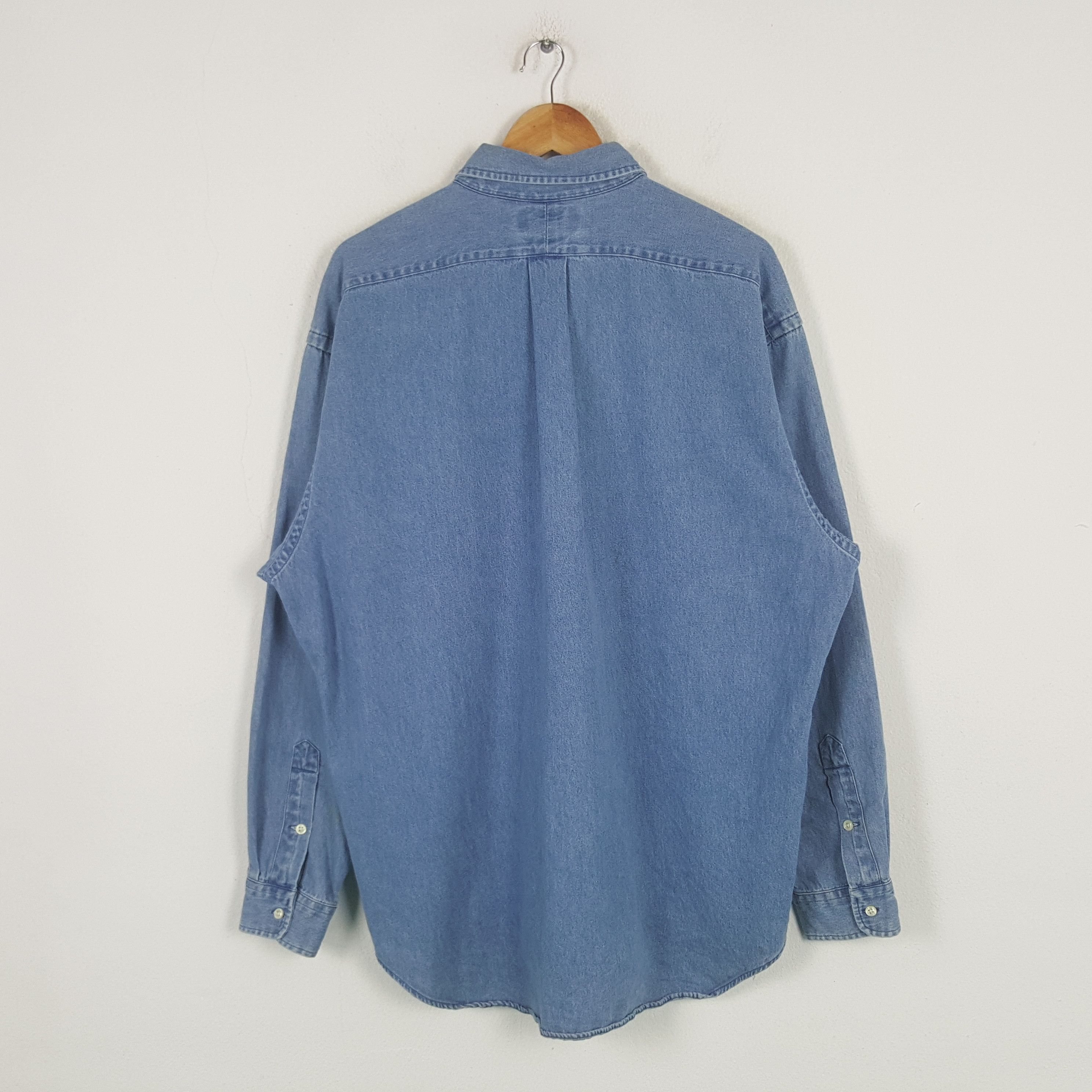 Polo Ralph Lauren Vintage Polo Ralph Lauren American Denim Shirt Button Up 31 Size US XXL / EU 58 / 5 - 3 Thumbnail