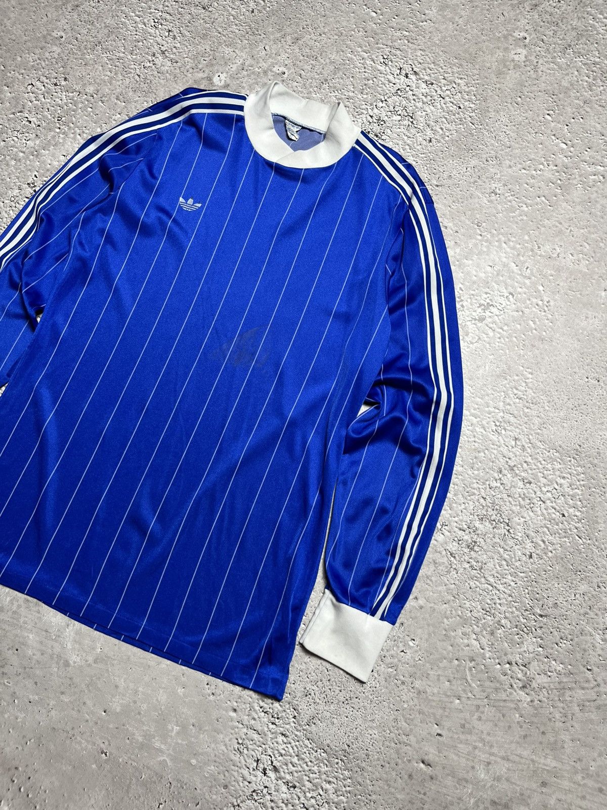 Adidas × Vintage Vntg Adidas Ventex Jersey Made in Tunisia Blue Striped Shirt Size US L / EU 52-54 / 3 - 2 Thumbnail