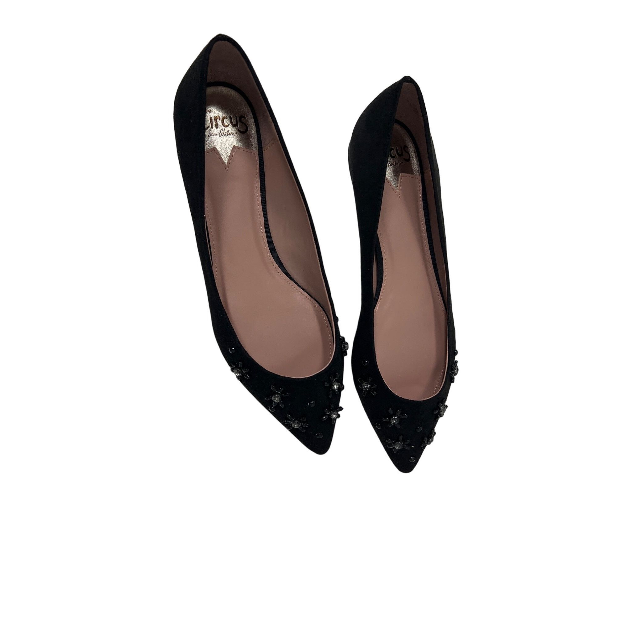 Sam Edelman Circus By Sam Edelman Black Velvet Flats With Rhinestone & S Size US 7.5 / IT 37.5 - 9 Thumbnail