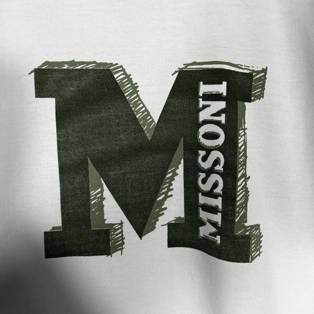Missoni Missoni Tshirt White Tee Big Logo Size US M / EU 48-50 / 2 - 3 Thumbnail