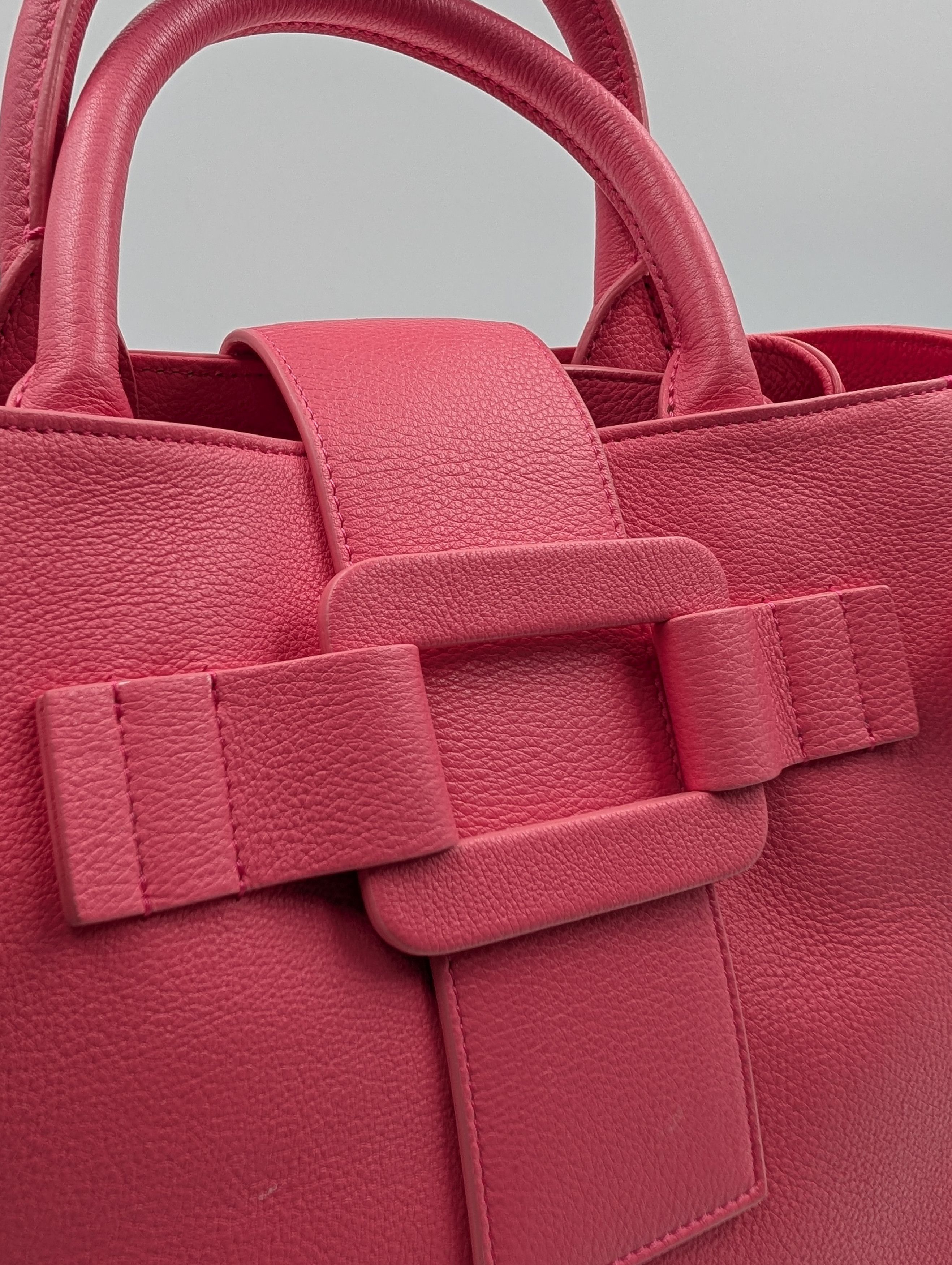 Roger Vivier Pink Grained Leather Cabas Pilgrim De Jour Satchel Size ONE SIZE - 4 Thumbnail