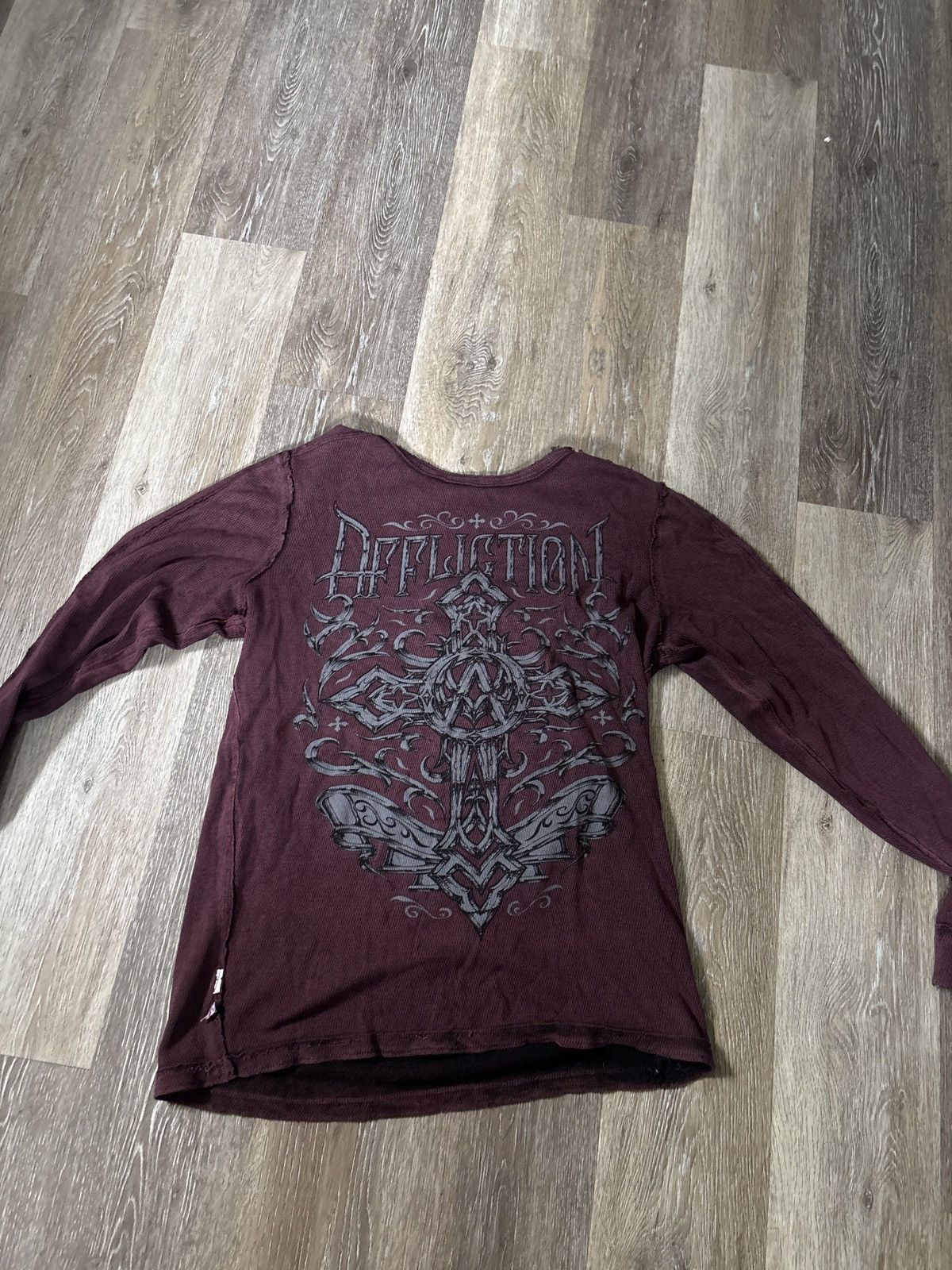 Affliction Vintage Affliction 2way graphic light tee/sweater Size US M / EU 48-50 / 2 - 4 Thumbnail