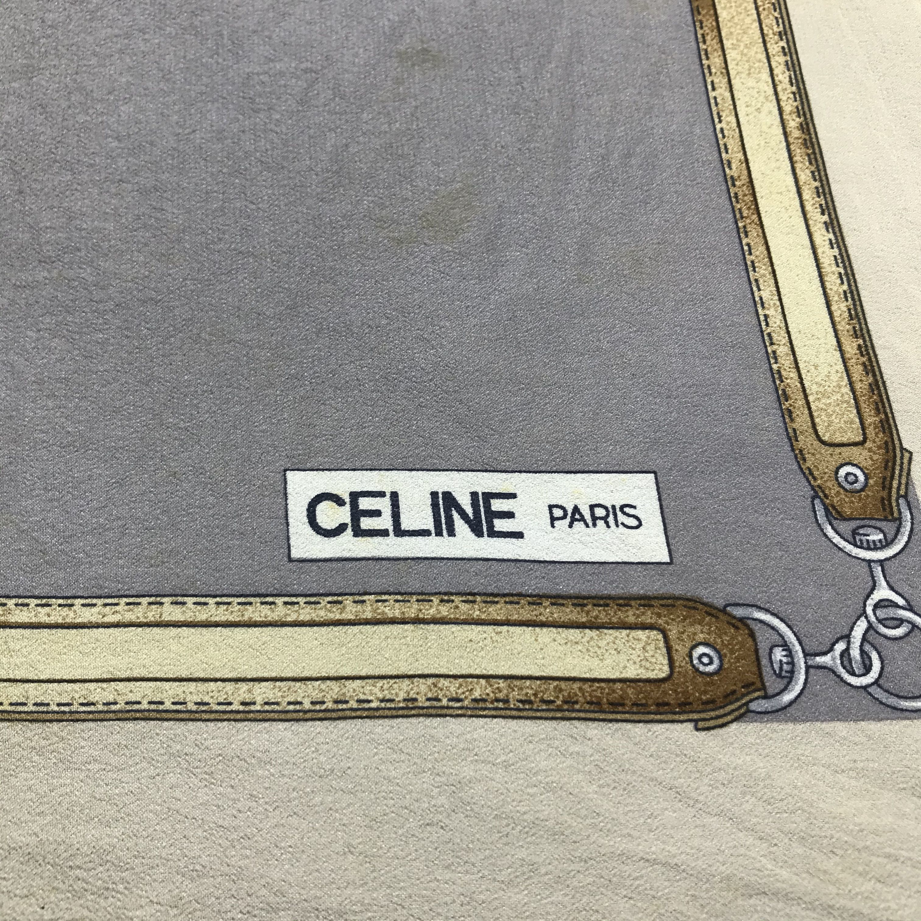 Celine Vintage Celine Hand Rolled Silk Scarf M19 Size ONE SIZE - 3 Thumbnail