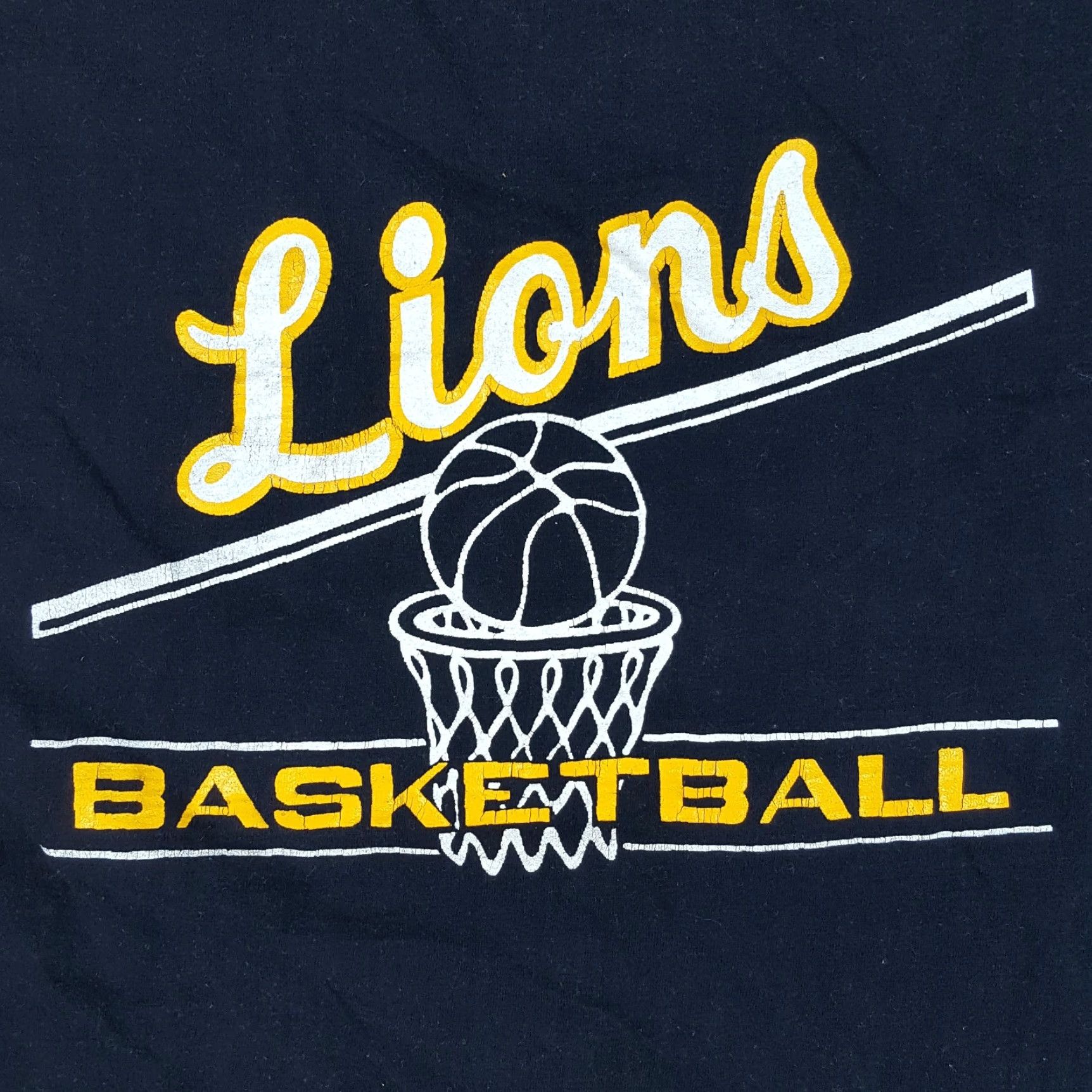 Vintage VINTAGE Lions Basketball Men's Large Retro Sports Black Short Sleeve T Shirt Size US L / EU 52-54 / 3 - 3 Thumbnail