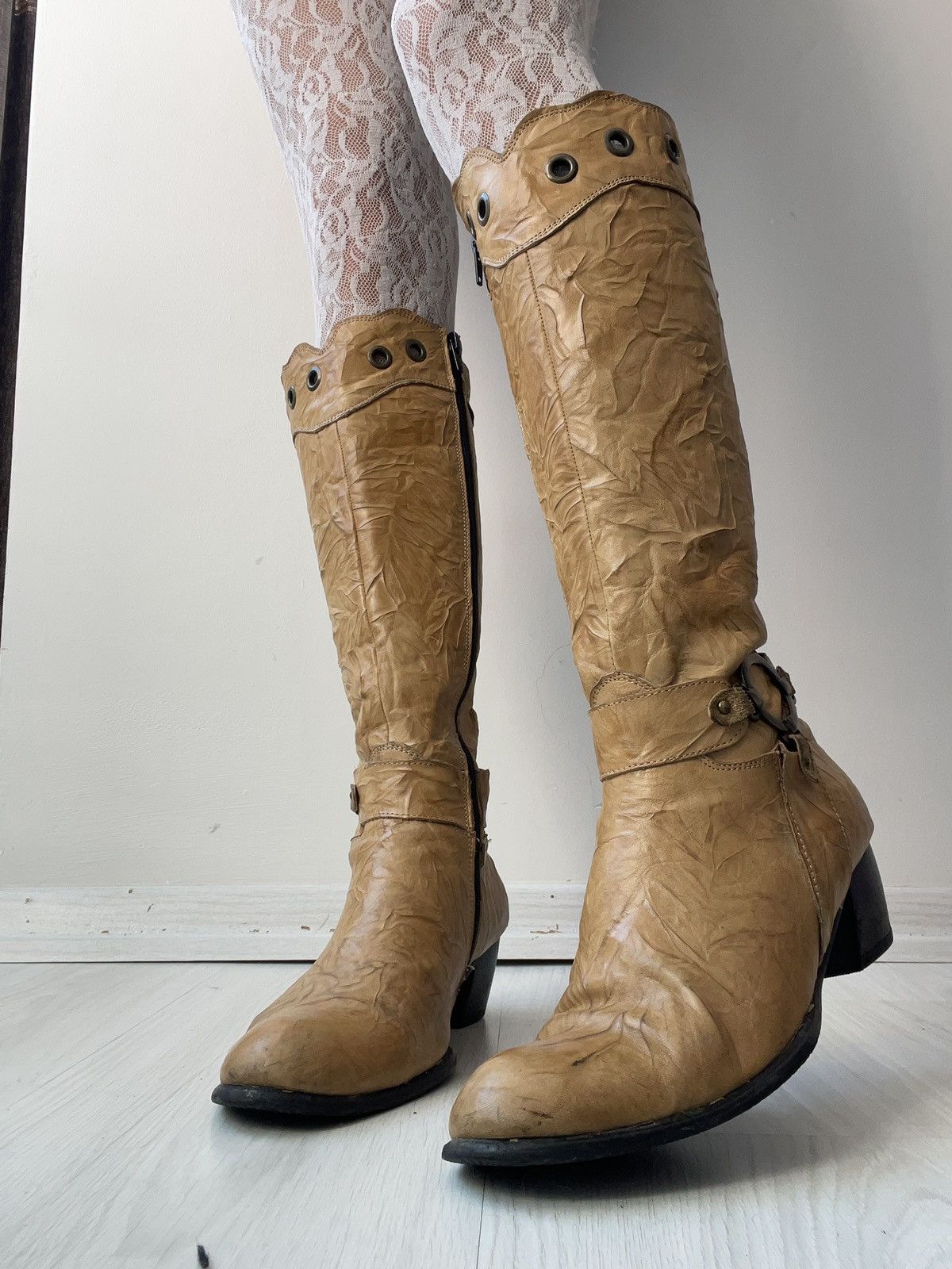 Vintage y2k boots leather Size US 7.5 / IT 37.5 - 2 Thumbnail