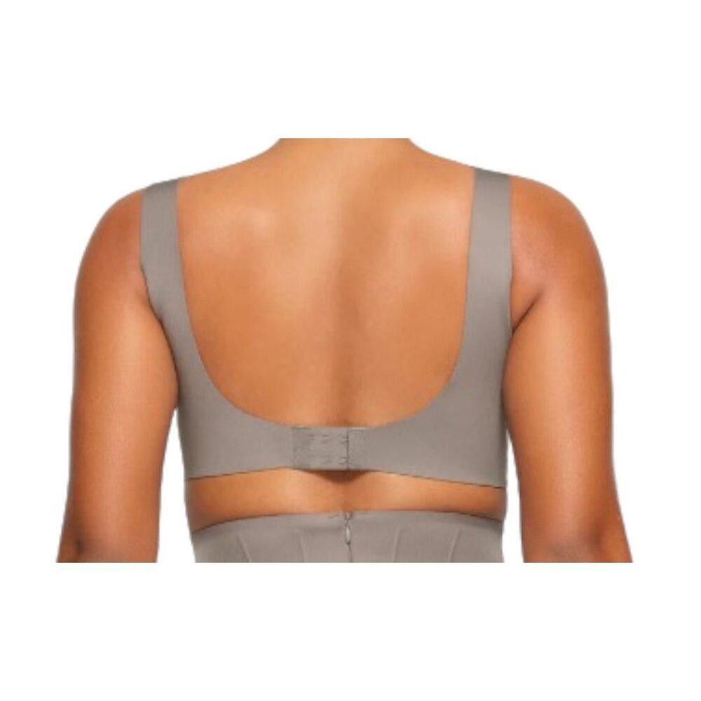 Designer SKB1707 Skims NWT BONDED CORSET PLUNGE BRALETTE Steel 4X Size ONE SIZE - 4 Thumbnail
