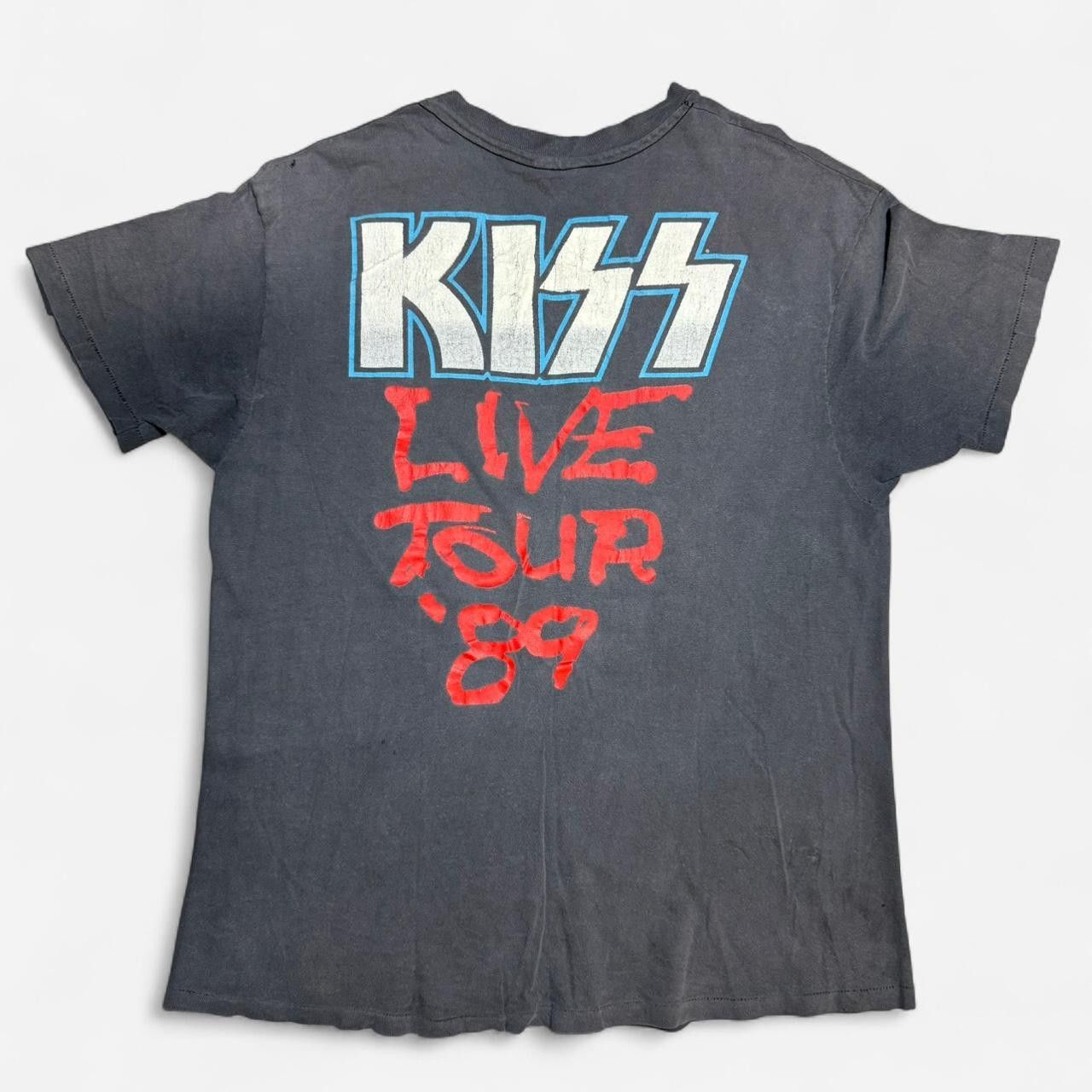 Vintage Vintage 1980s Kiss Live Tour Single Stitch Rock Band TShirt Size US XL / EU 56 / 4 - 2 Thumbnail