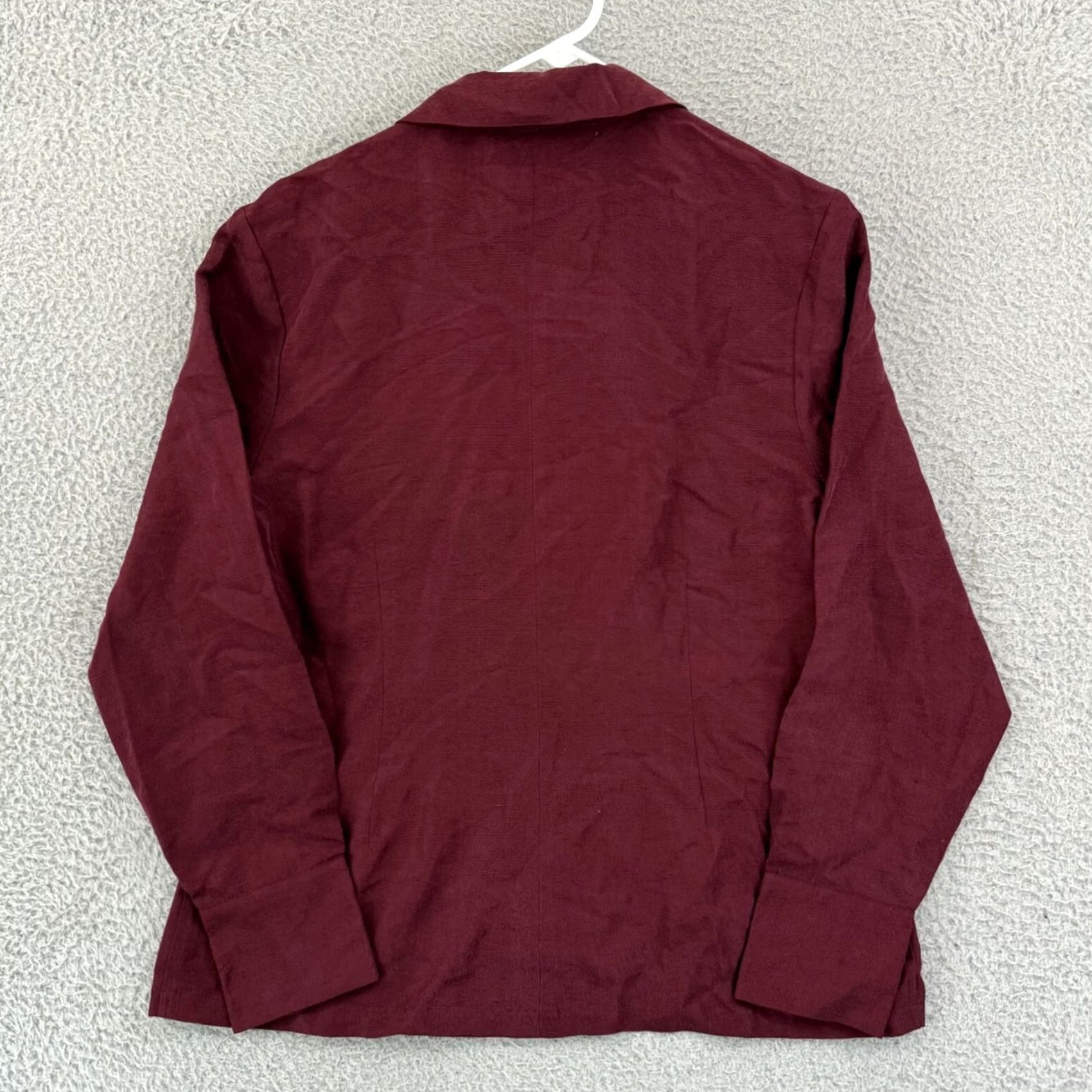 Express VTG Express Shirt Womens 11/12 Silk 90s Button Up NWT Red Size XL / US 12-14 / IT 48-50 - 7 Thumbnail