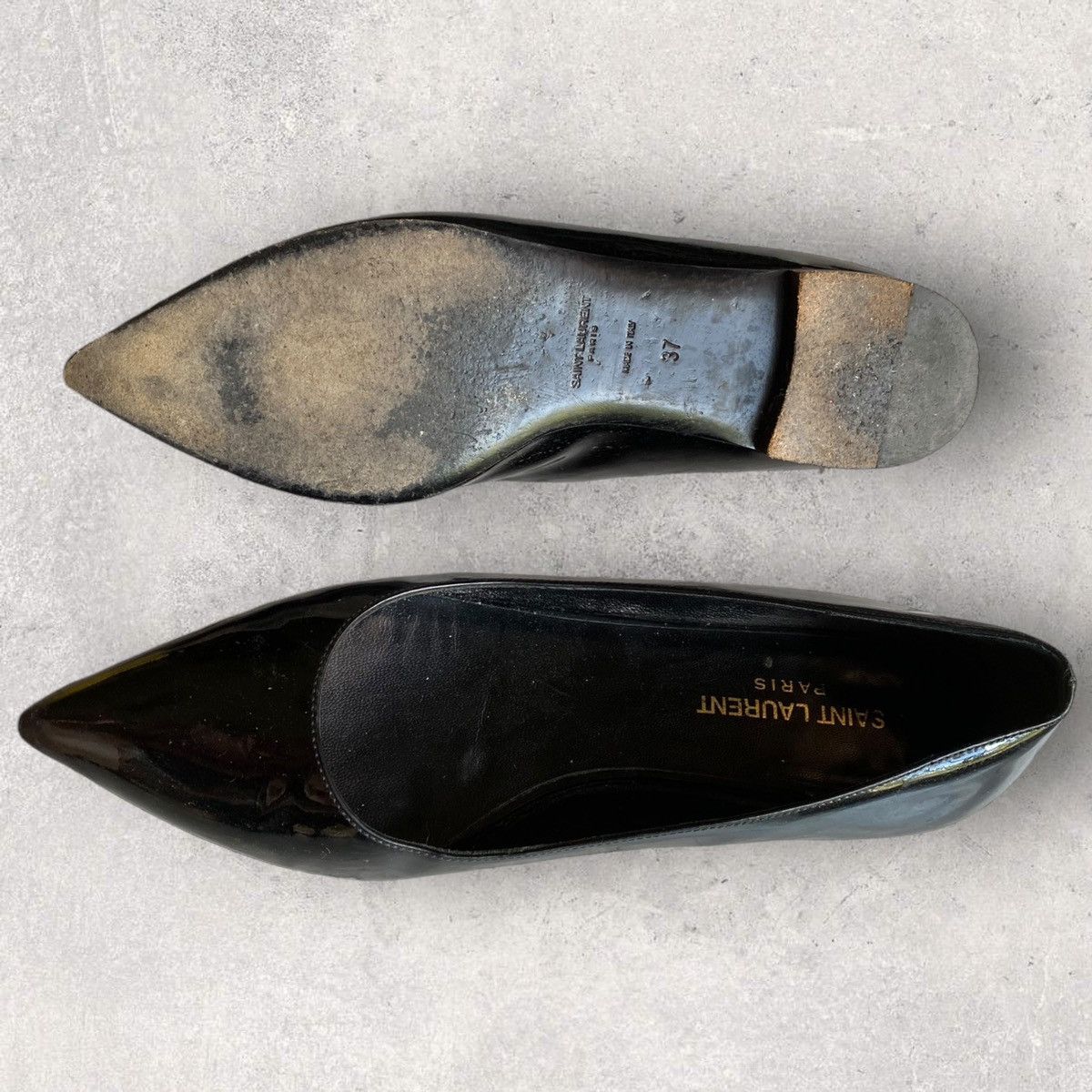 Saint Laurent Black Patent Ballet Flats