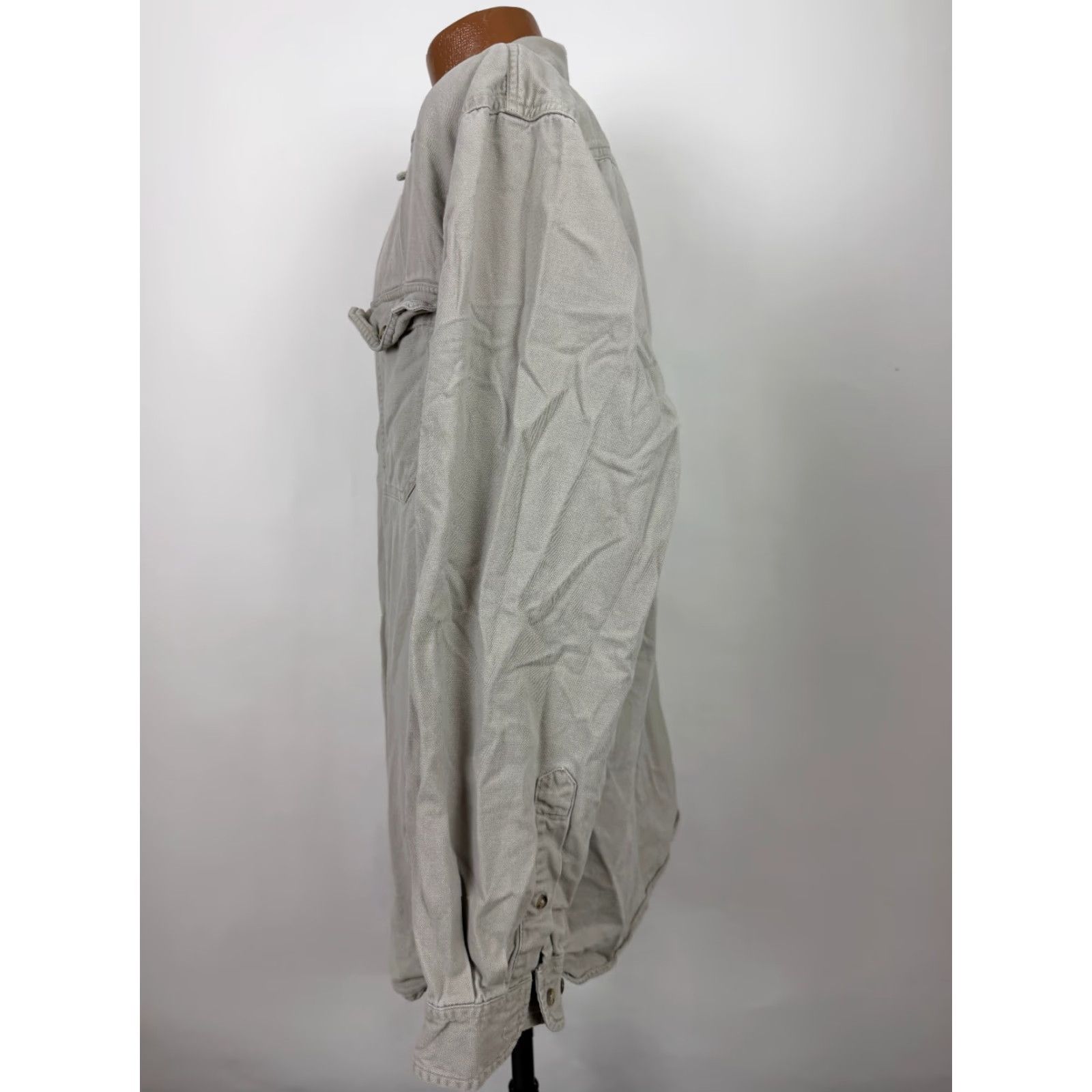 Cherokee VINTAGE Cherokee Shirt Men XL Canvas Heavyweight 90s Beige Button-Up Collared Long Sleeve Pockets 90s Grunge Outdoor Travel Workwear Mens Size US XL / EU 56 / 4 - 6 Thumbnail