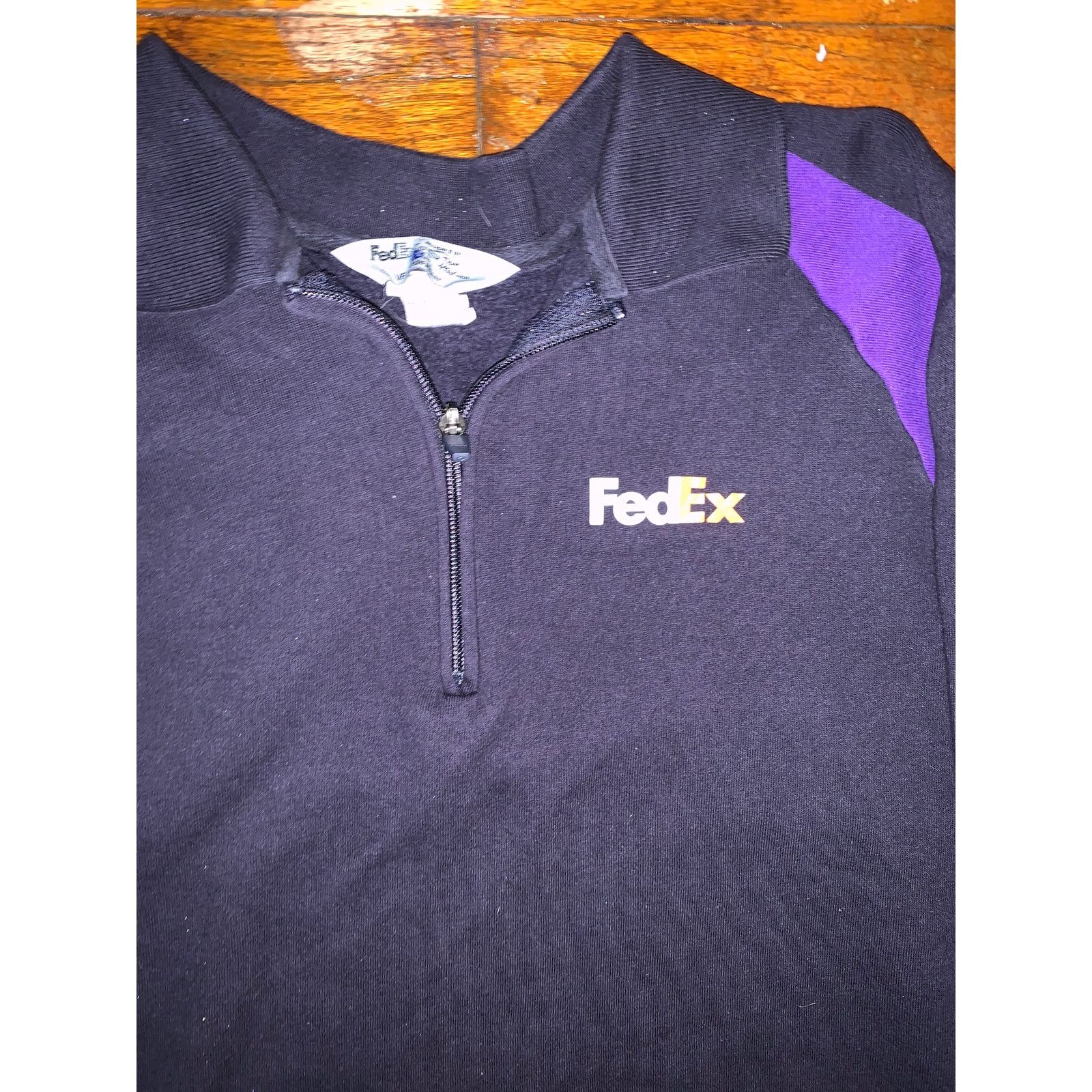 Other Vintage FedEx Quarter Zip Sweatshirt L USA Workwear Size US L / EU 52-54 / 3 - 3 Thumbnail