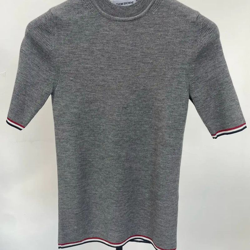 Thom Browne Thom Browne Gray Wool Sweater for Women 0089 Size S / US 4 / IT 40 - 1 Thumbnail