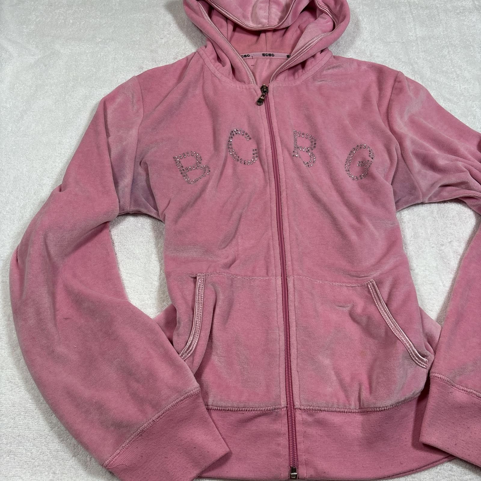 Bcbgmaxazria y2k pink BCBG bedazzled zip up Size M / US 6-8 / IT 42-44 - 2 Thumbnail