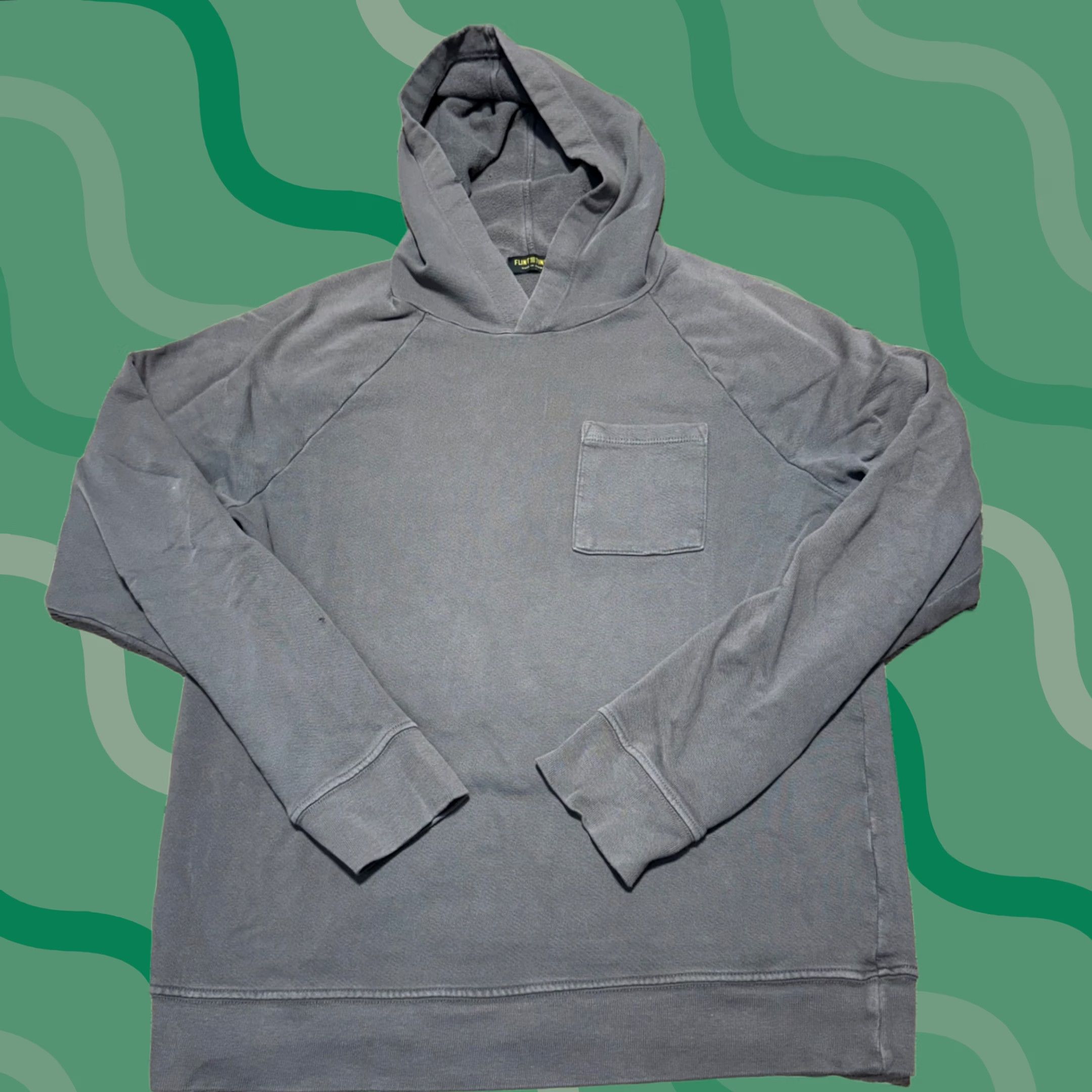 Flint And Tinder Flint and Tinder Hoodie Sweatshirt Mens M Gray Fleece Pullover USA Threads Pocket Hooded Crew Neck Size US M / EU 48-50 / 2 - 1 Thumbnail