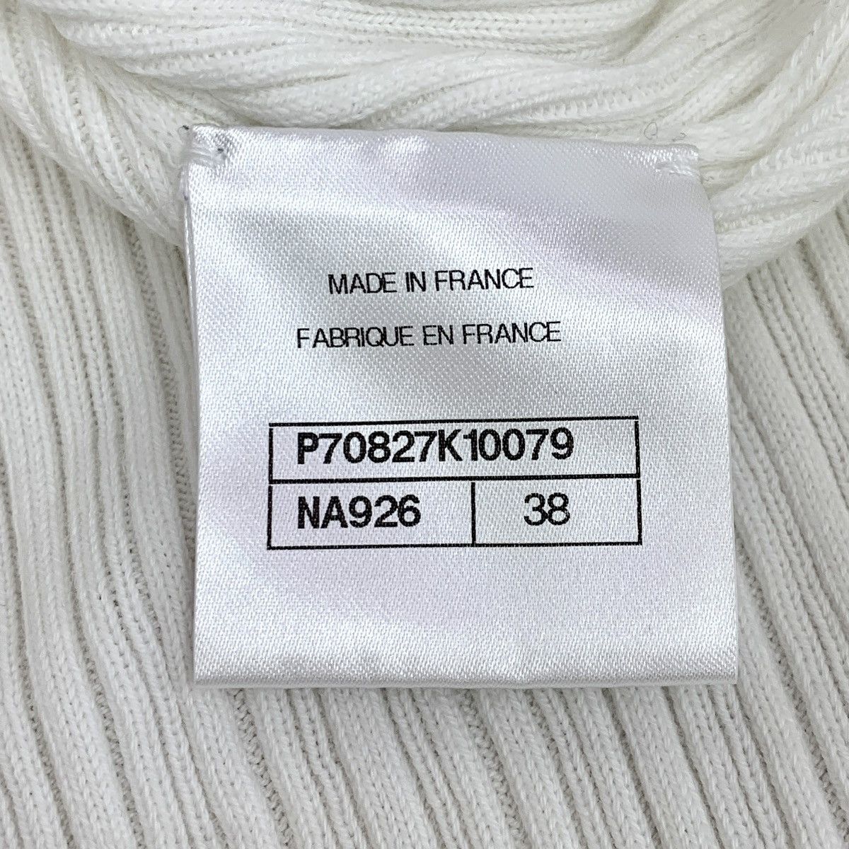 Chanel Chanel White Cotton Short Sleeve Knit Sweatshirt Size S / US 4 / IT 40 - 8 Thumbnail