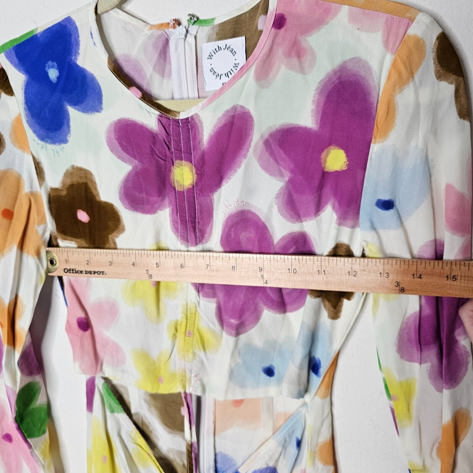 Other NWOT With Jean Hermana Viola Tricolor Open Front Mini Dress Size XS / US 0-2 / IT 36-38 - 7 Thumbnail
