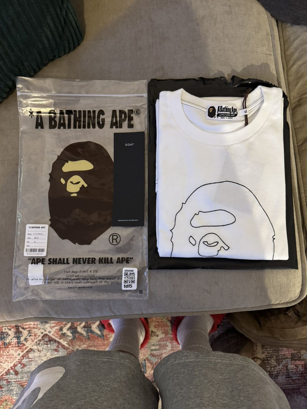 Bape GOAT Exclusive BAPE Contrast Stitching Tee Size US XL / EU 56 / 4 - 3 Thumbnail