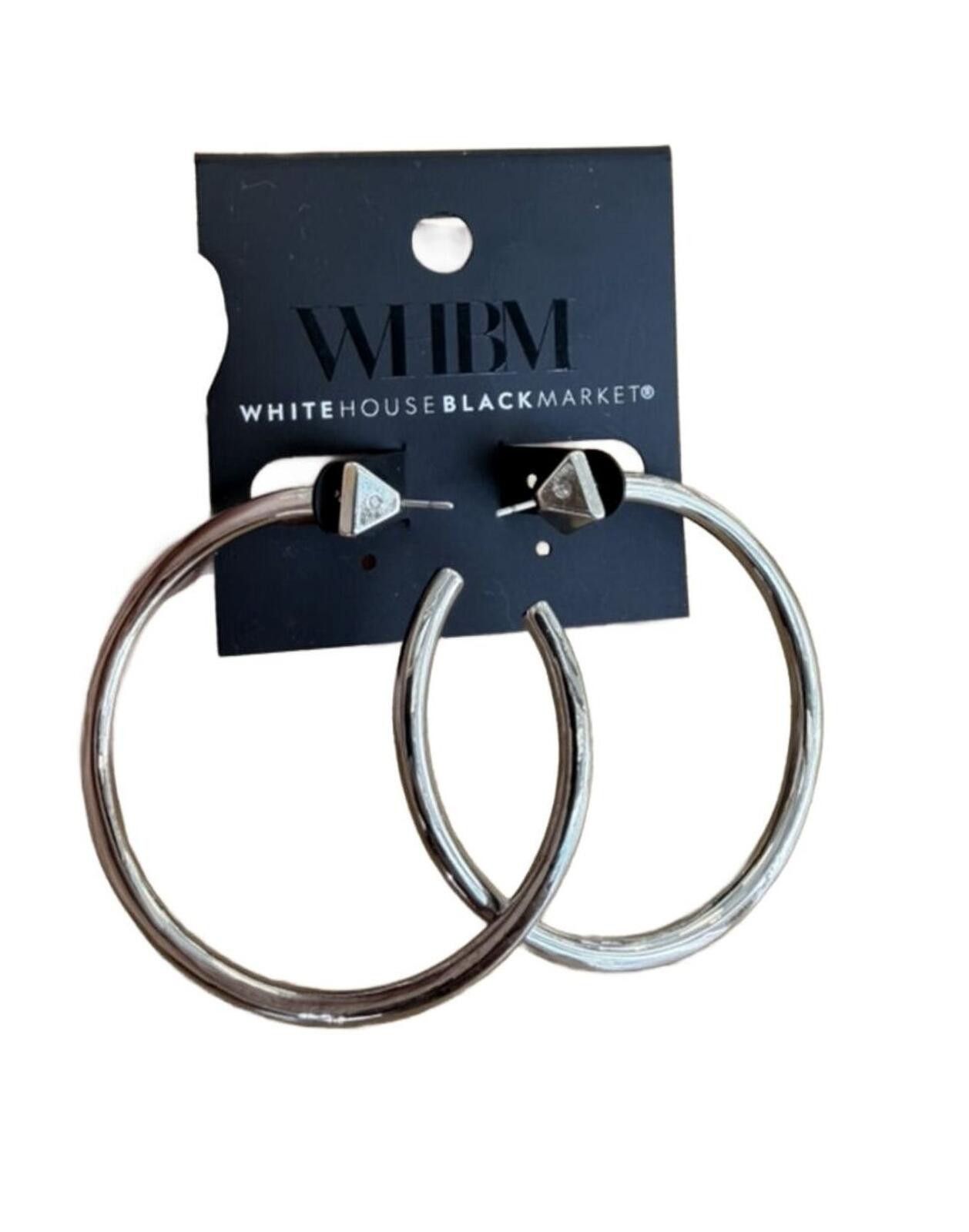 Other WHBM Silver Tone Statement Hoop Earrings NWT Size ONE SIZE - 4 Thumbnail