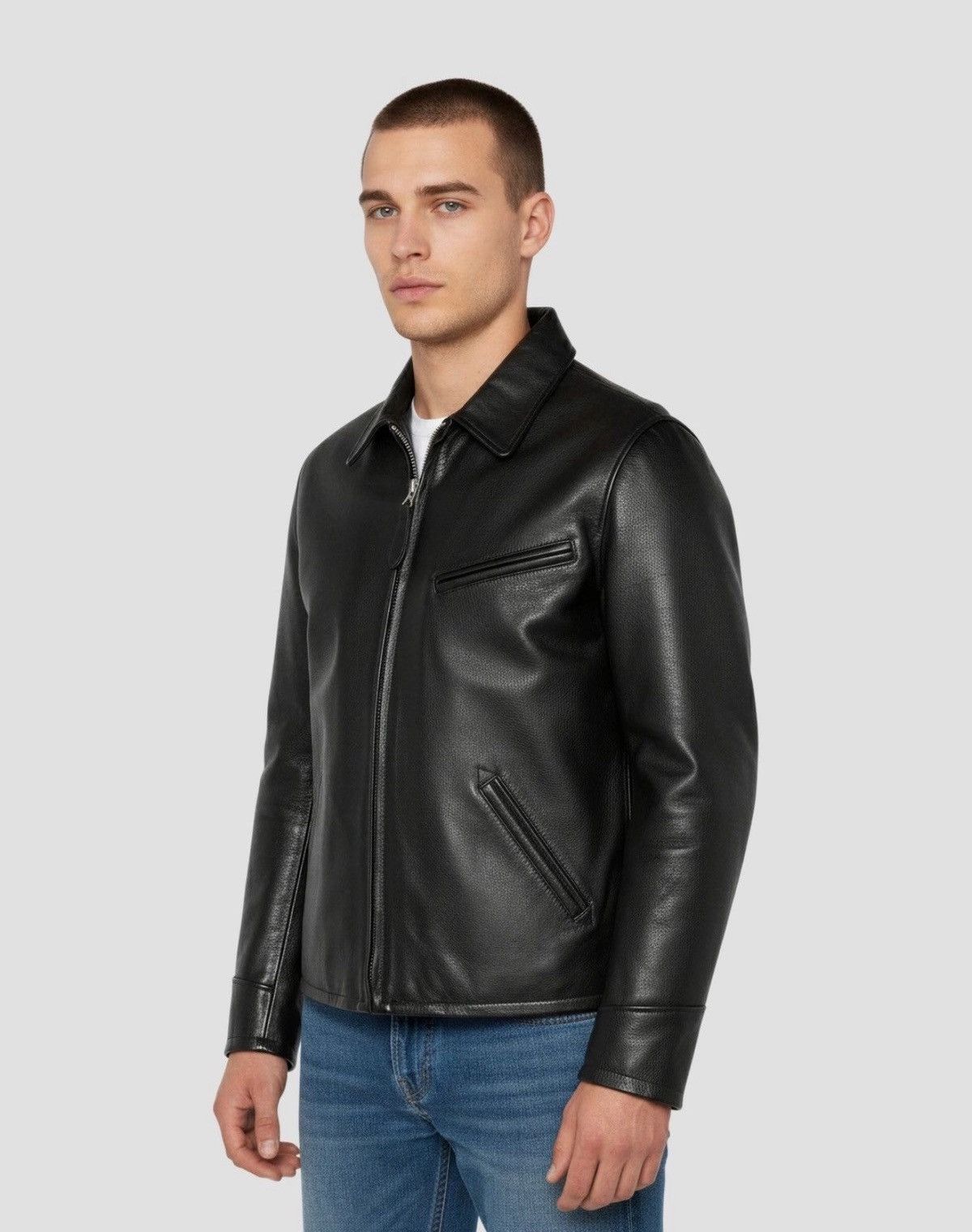 Schott 🇺🇸 NEW❗️Schott NYC Leather Jacket Motorcycle Rare Retro Y2K Size US M / EU 48-50 / 2 - 3 Thumbnail