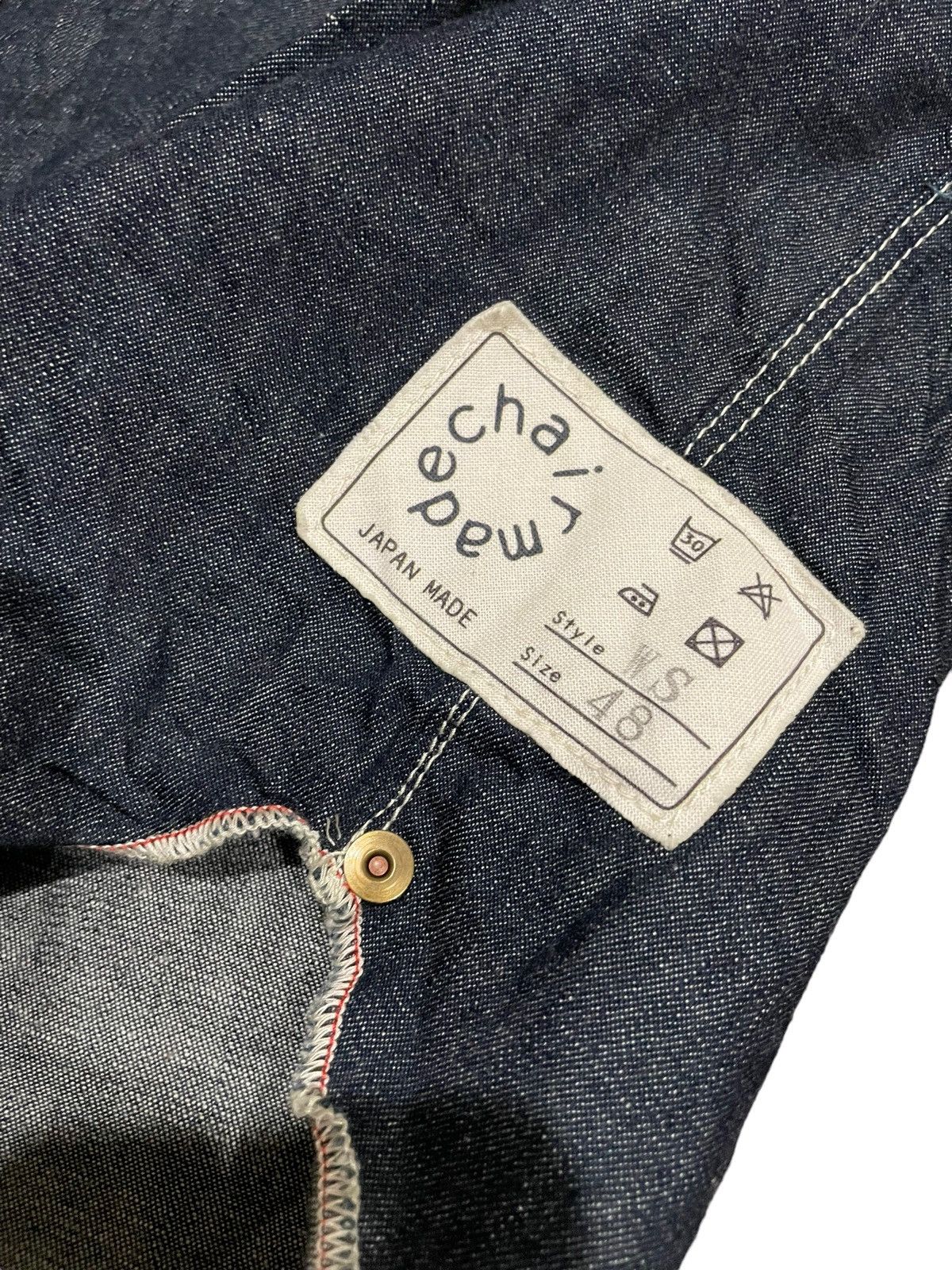 Japanese Brand Japan Made Chairmade Denim Military Shawl Collar Shirts Size US L / EU 52-54 / 3 - 13 Thumbnail