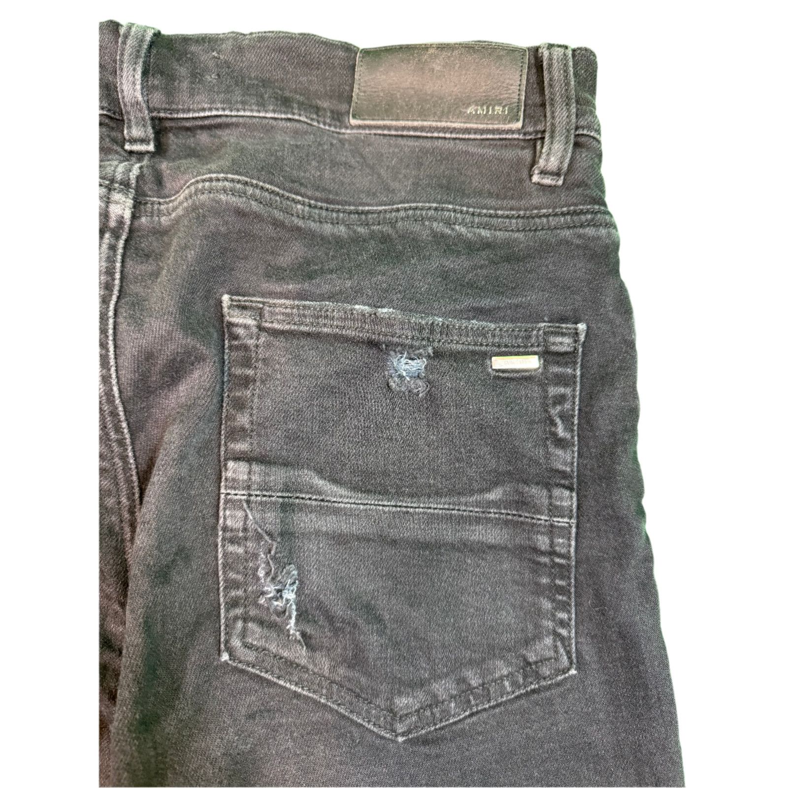 Amiri Amiri Thrasher Ripped Knee Black Jeans Size US 30 / EU 46 - 3 Thumbnail