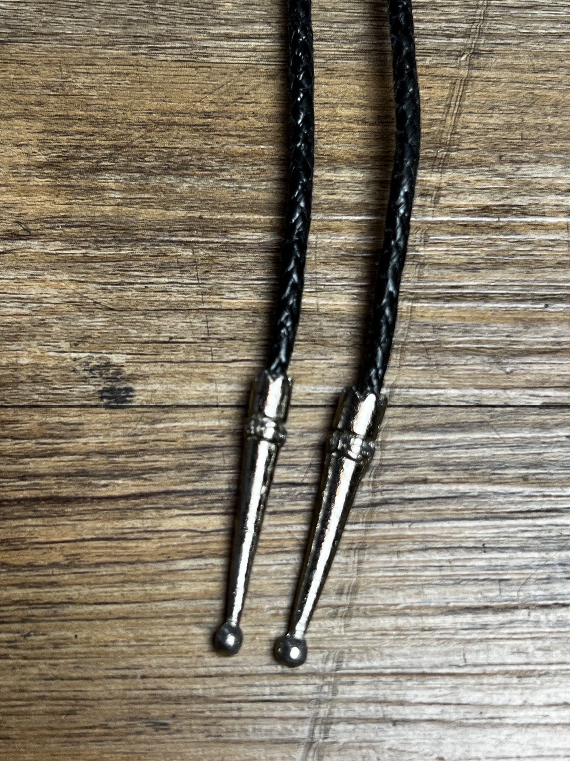 Vintage Vintage MCM Silver and Turquoise Bolo Neck Tie Size ONE SIZE - 3 Thumbnail