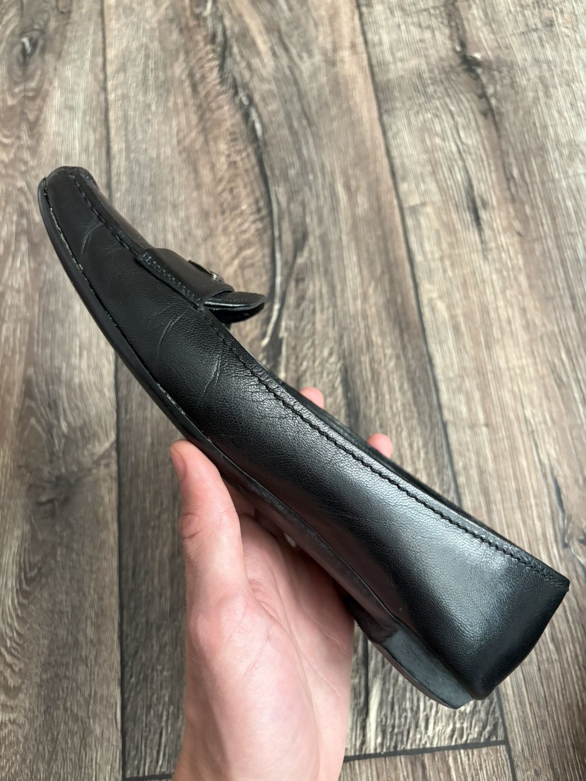 Prada Prada Black Leather Flat Shoes Women’s Square Toe Loafers Size US 9.5 / IT 39.5 - 14 Thumbnail