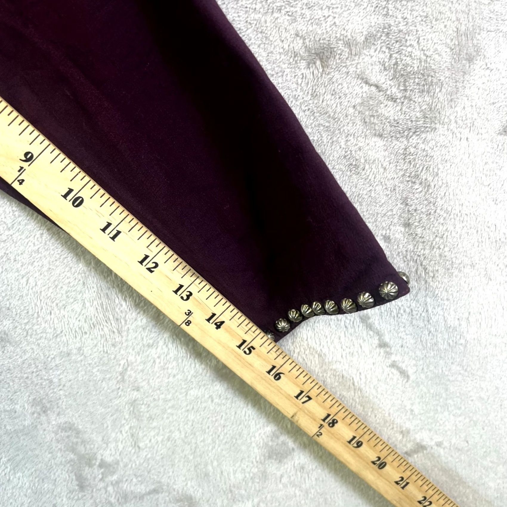 Doublet Double D Ranch Jacket Women S Purple Rayon Cropped Studded Scalloped Hem Western Jacket Size S / US 4 / IT 40 - 6 Thumbnail