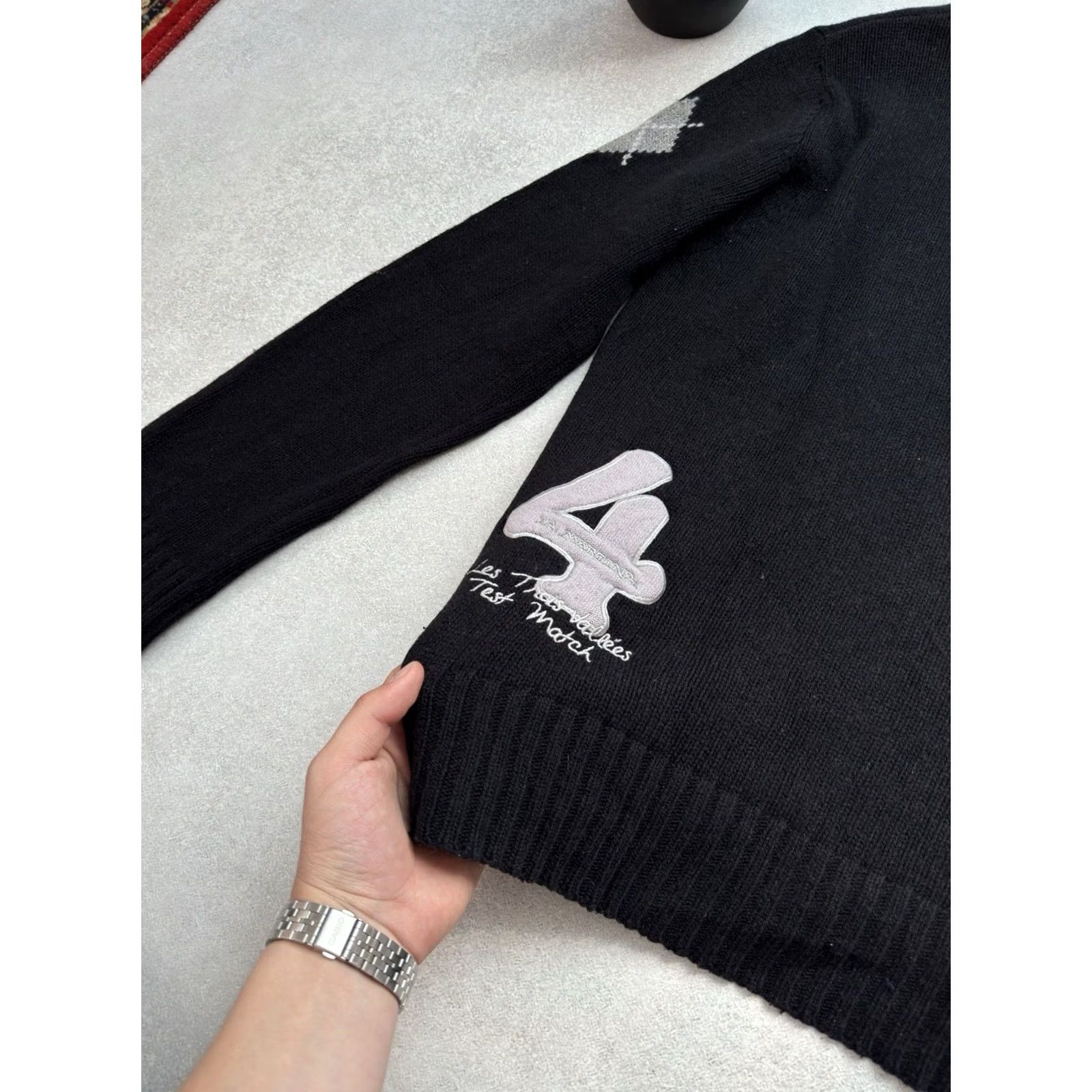 La Martina VINTAGE LA MARTINA Wool Sweater Full Zip Navy Blue Men’s L Pullover Size L Knit 90s Streetwear Designer Cable Navy Blue Size US L / EU 52-54 / 3 - 4 Thumbnail