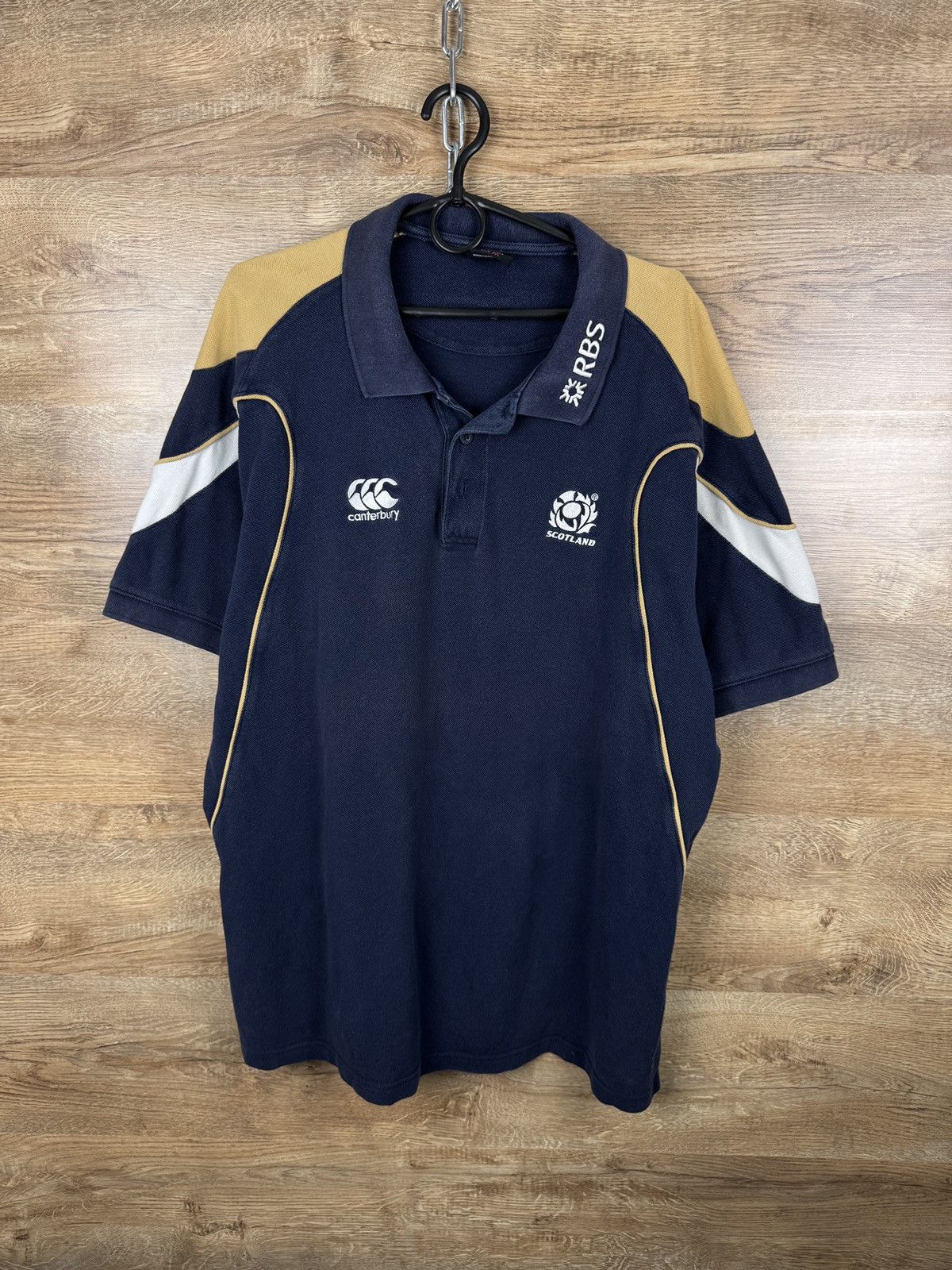 Vintage Mens Vintage Canterbury Scotland rugby polos T-shirt jersey Size US XL / EU 56 / 4 - 1 Thumbnail