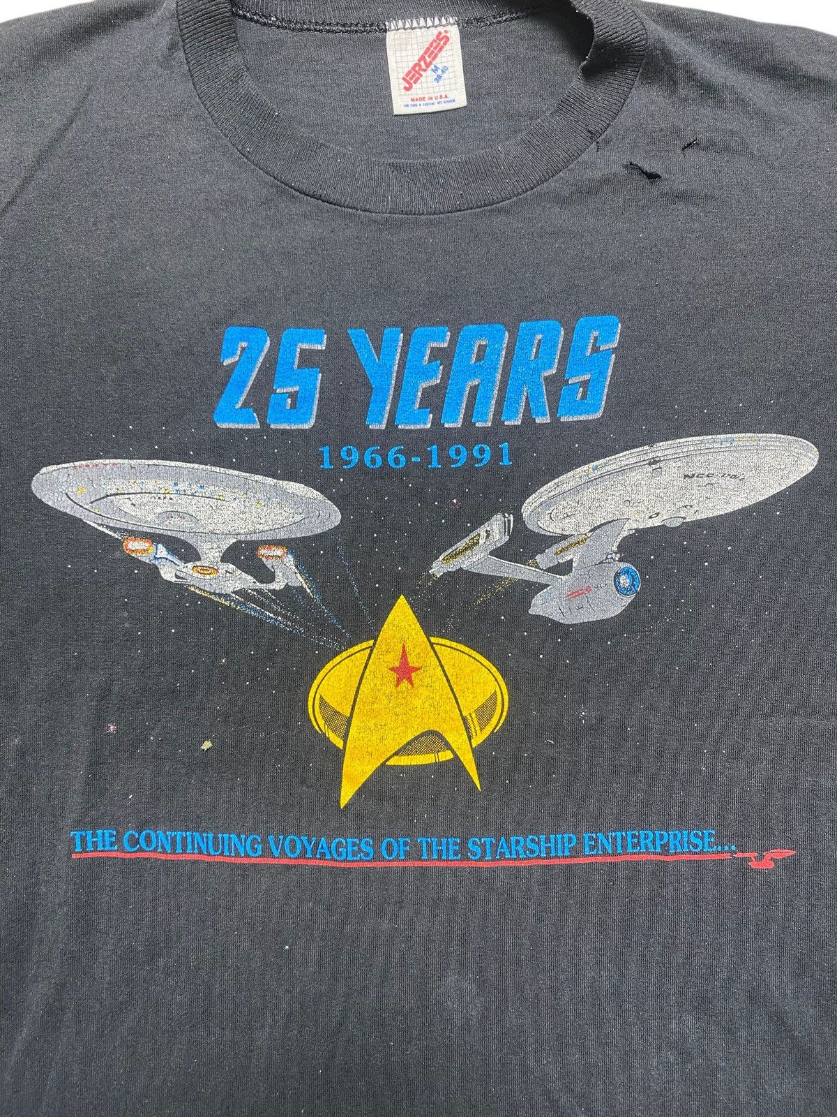 Vintage VINTAGE JERZEES STAR TREK 25 YEARS 1966-1991 TSHIRT Size US M / EU 48-50 / 2 - 9 Thumbnail