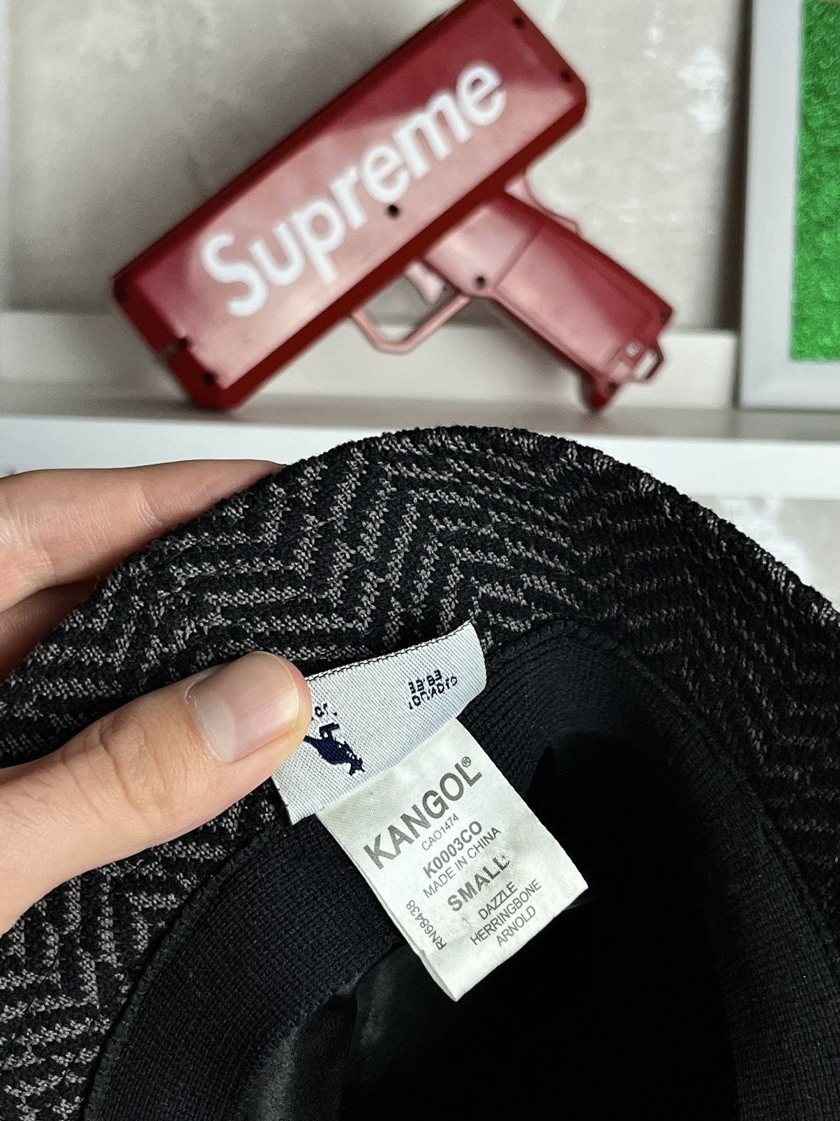 Kangol × Vintage Kangol Vintage Tweeds Hat Bucket 90s Y2K Streetwear Rap Size 30 - 9 Thumbnail