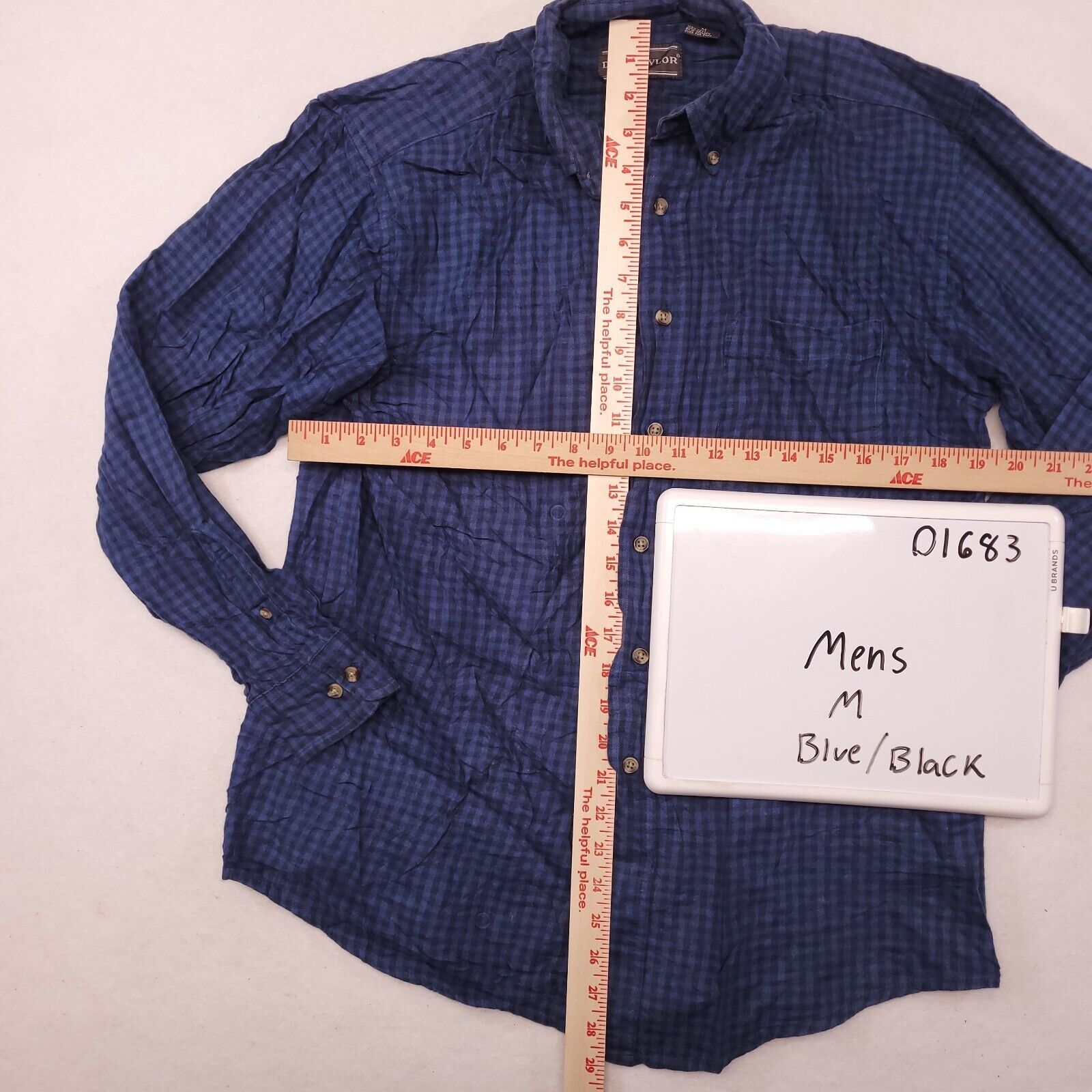 David Taylor David Taylor Gingham Flannel Button Up Shirt Men Size M Blue Size US M / EU 48-50 / 2 - 8 Thumbnail