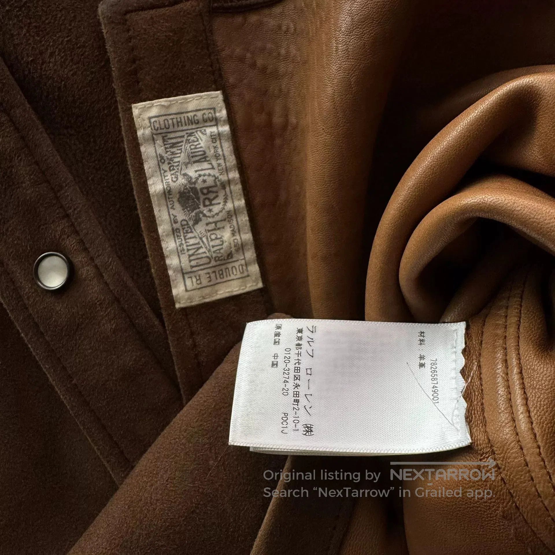RRL Ralph Lauren RRL Distressed Suede Shirt. Size US XL / EU 56 / 4 - 6 Thumbnail