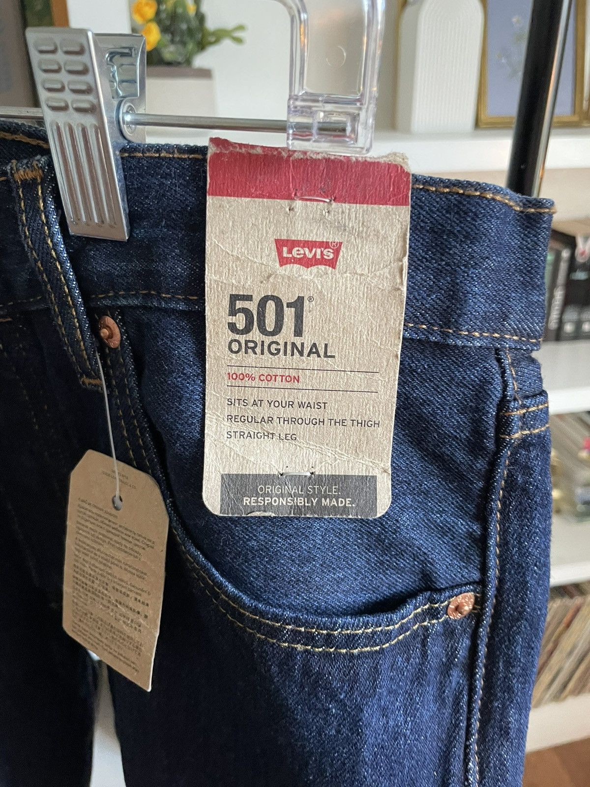 Levi's × Vintage Levi’s 501 original navy wash Size US 32 / EU 48 - 4 Thumbnail