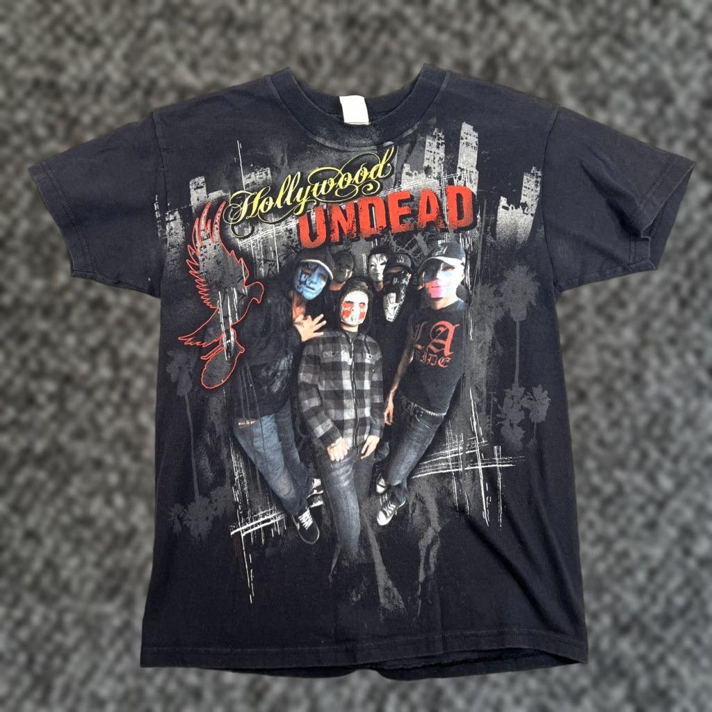 Vintage VINTAGE Hollywood Undead Band T Shirt Men’s XS Black RARE Promo? Size US XS / EU 42 / 0 - 1 Thumbnail
