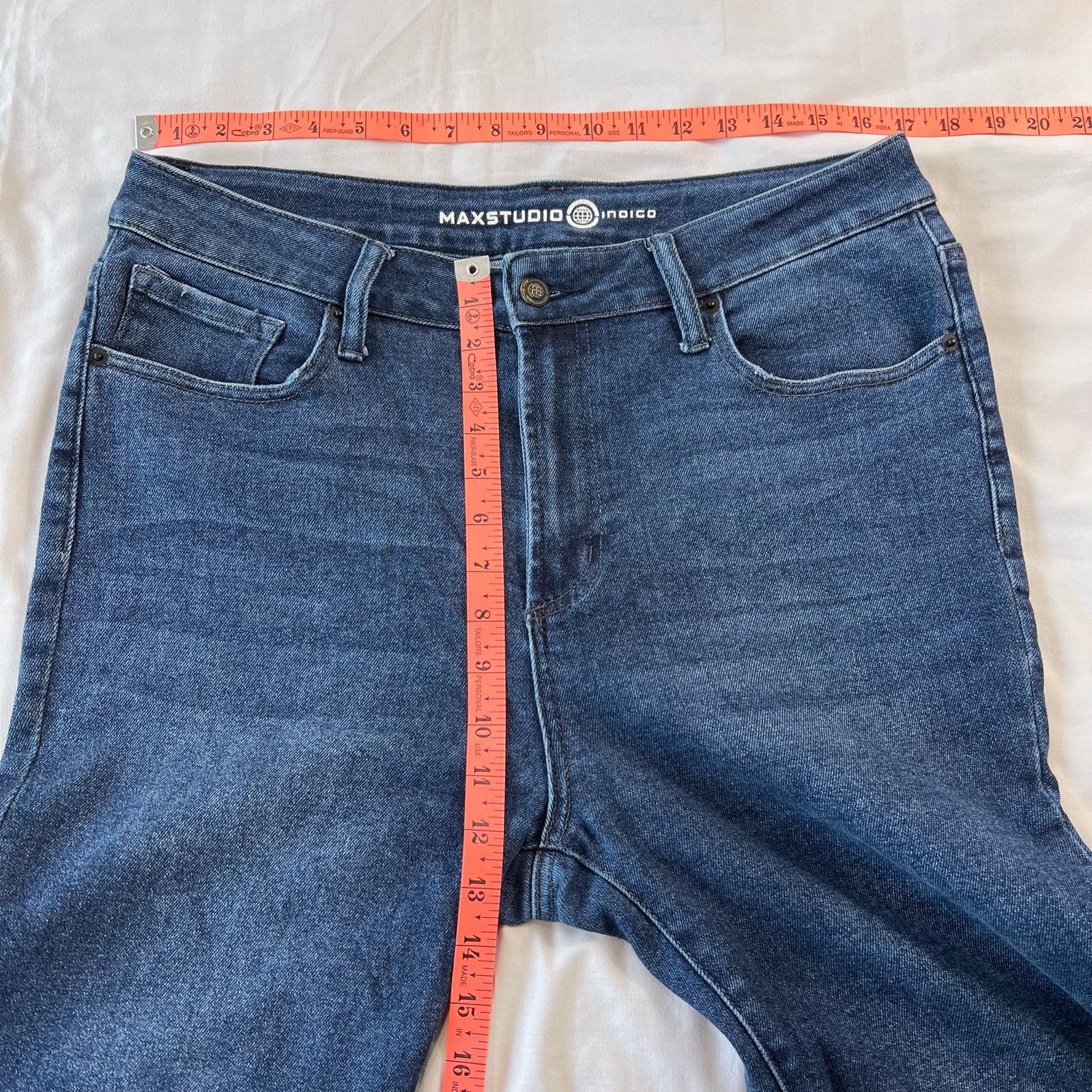 Other Max Studio High Rise Skinny Jeans Size 14 Indigo Stretch Size 36" / US 14 / IT 50 - 7 Thumbnail