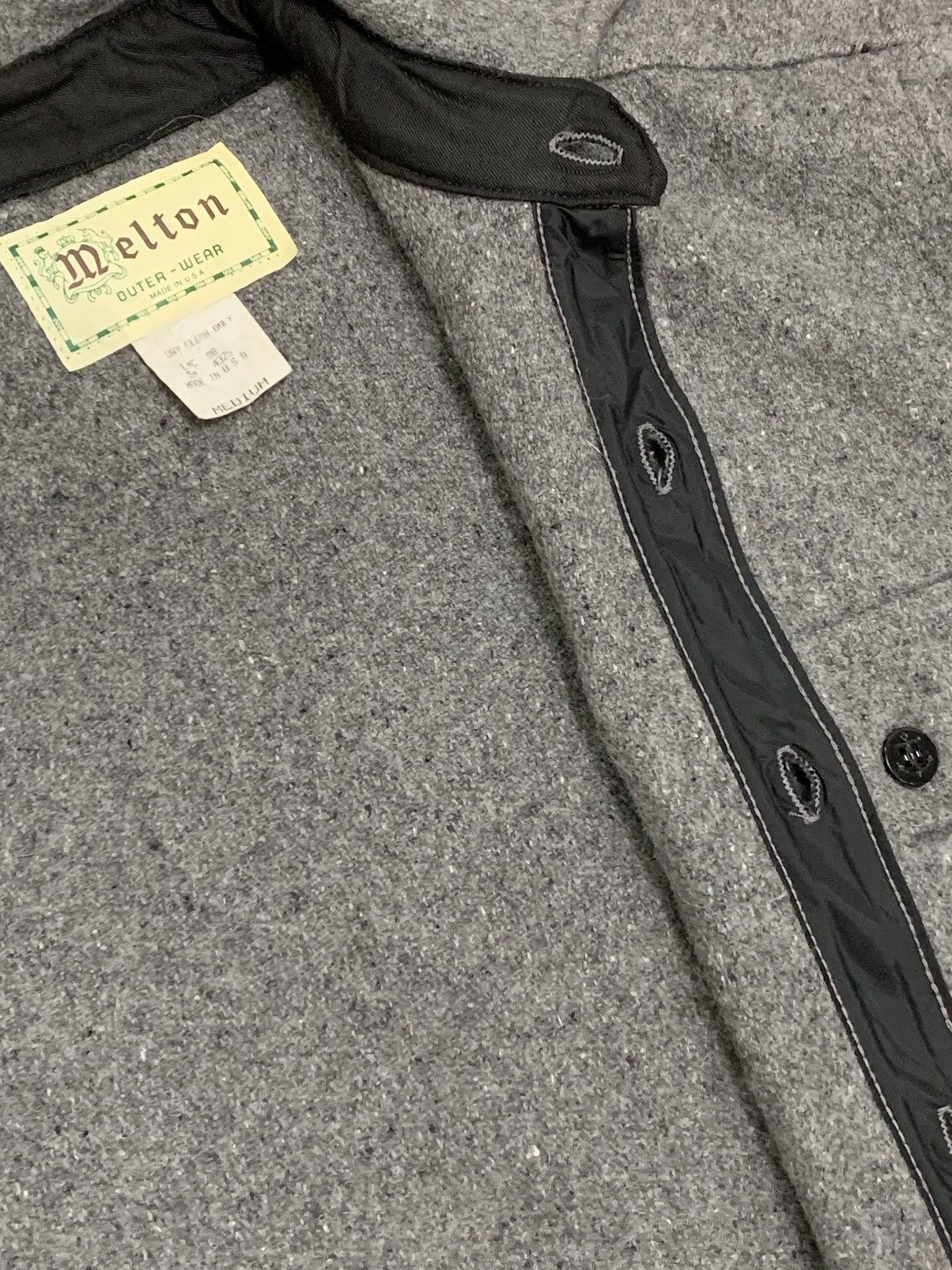 Vintage VINTAGE 90’s MELTON OUTERWEAR WOOL WORK-SHIRT JACKET Size US M / EU 48-50 / 2 - 3 Thumbnail