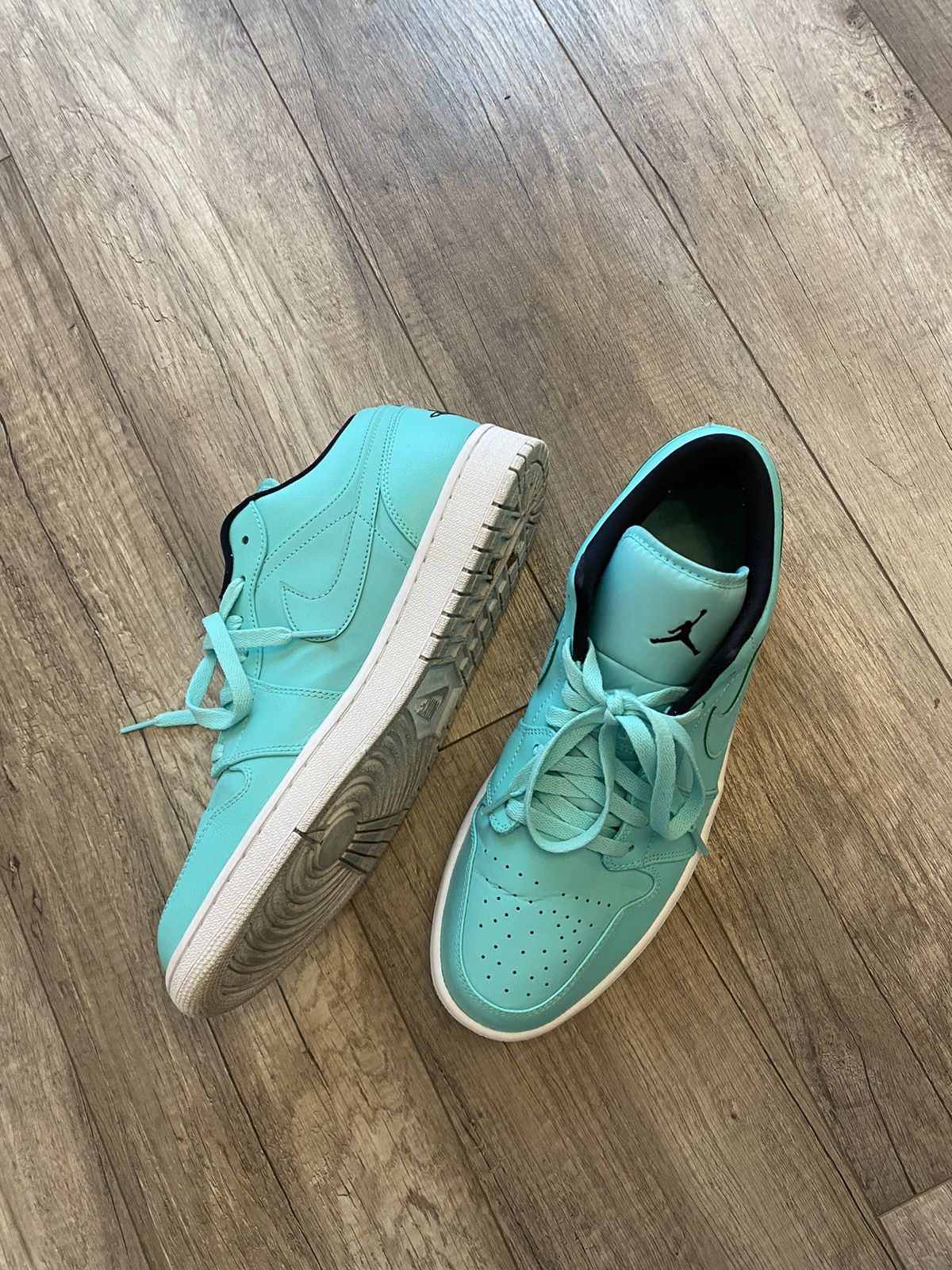 Jordan Brand × Nike Jordan 1 Low Hyper Turquoise Size US 12 / EU 45 - 4 Thumbnail